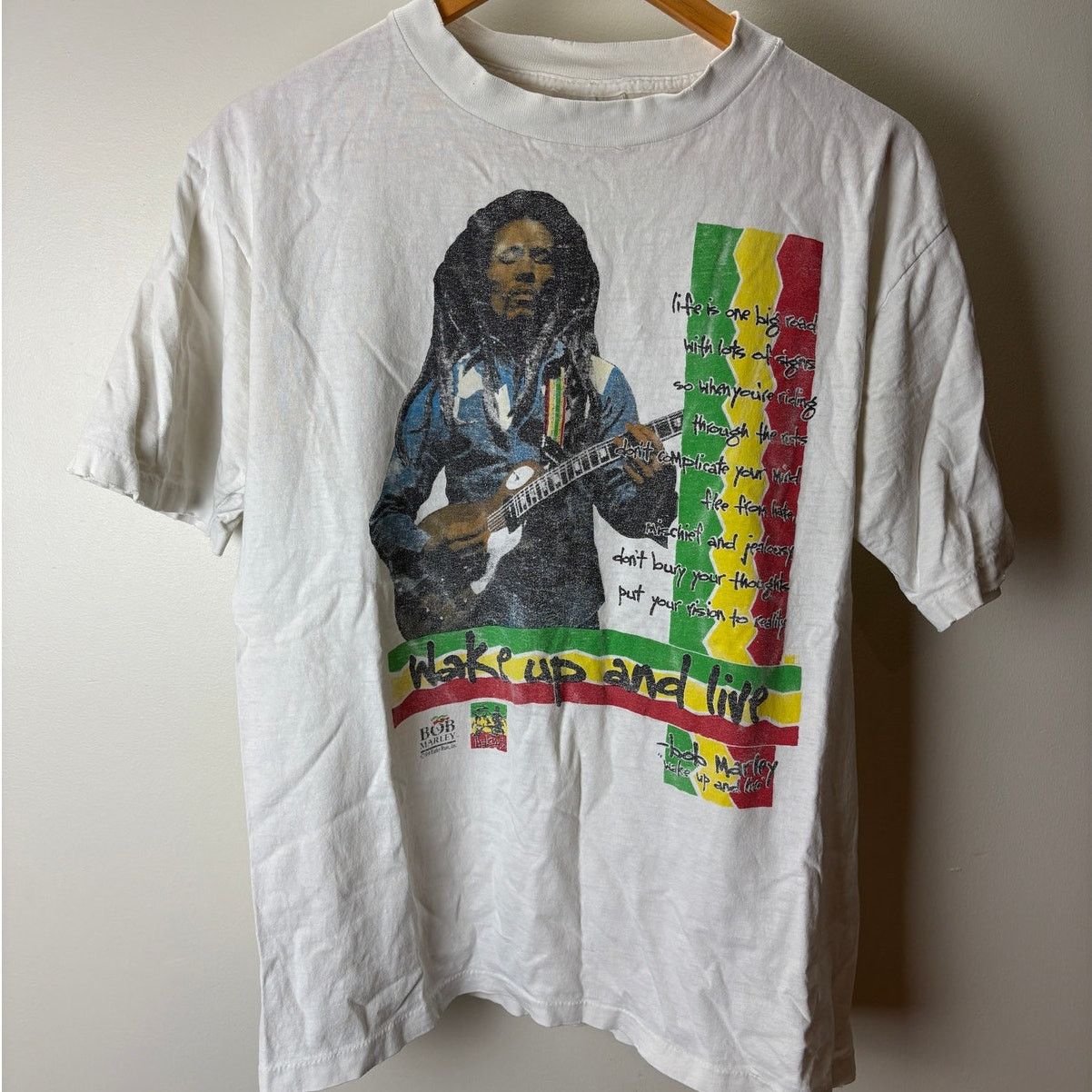 All Sport × Bob Marley Vintage 1990's Bob Marley "Wake Up and Live" T-Shirt - L Size US L / EU 52-54 / 3 - 2 Thumbnail