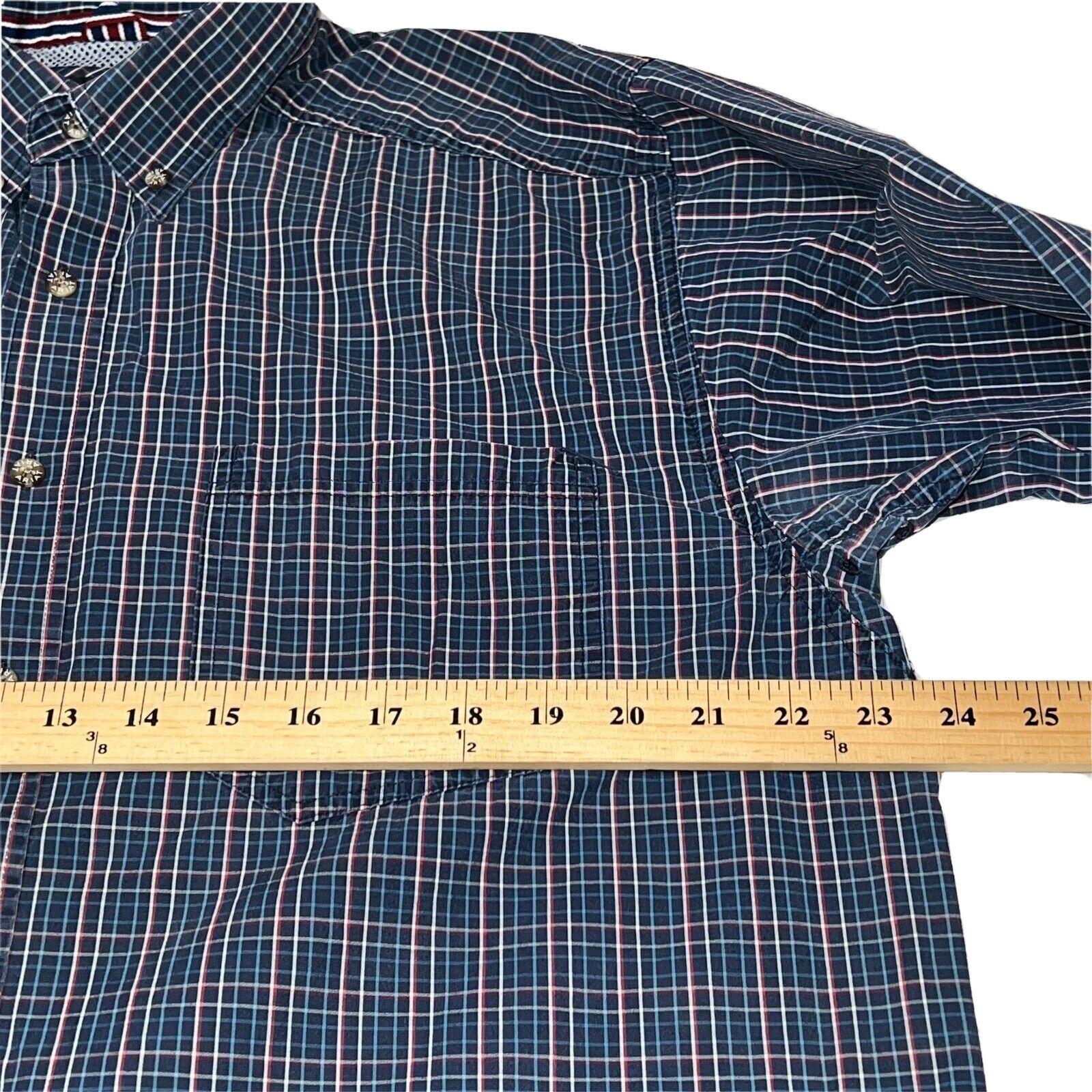 Ariat Ariat Pro Series Button Shirt Mens Sz LT Blue Plaid Vented Size US L / EU 52-54 / 3 - 12 Thumbnail
