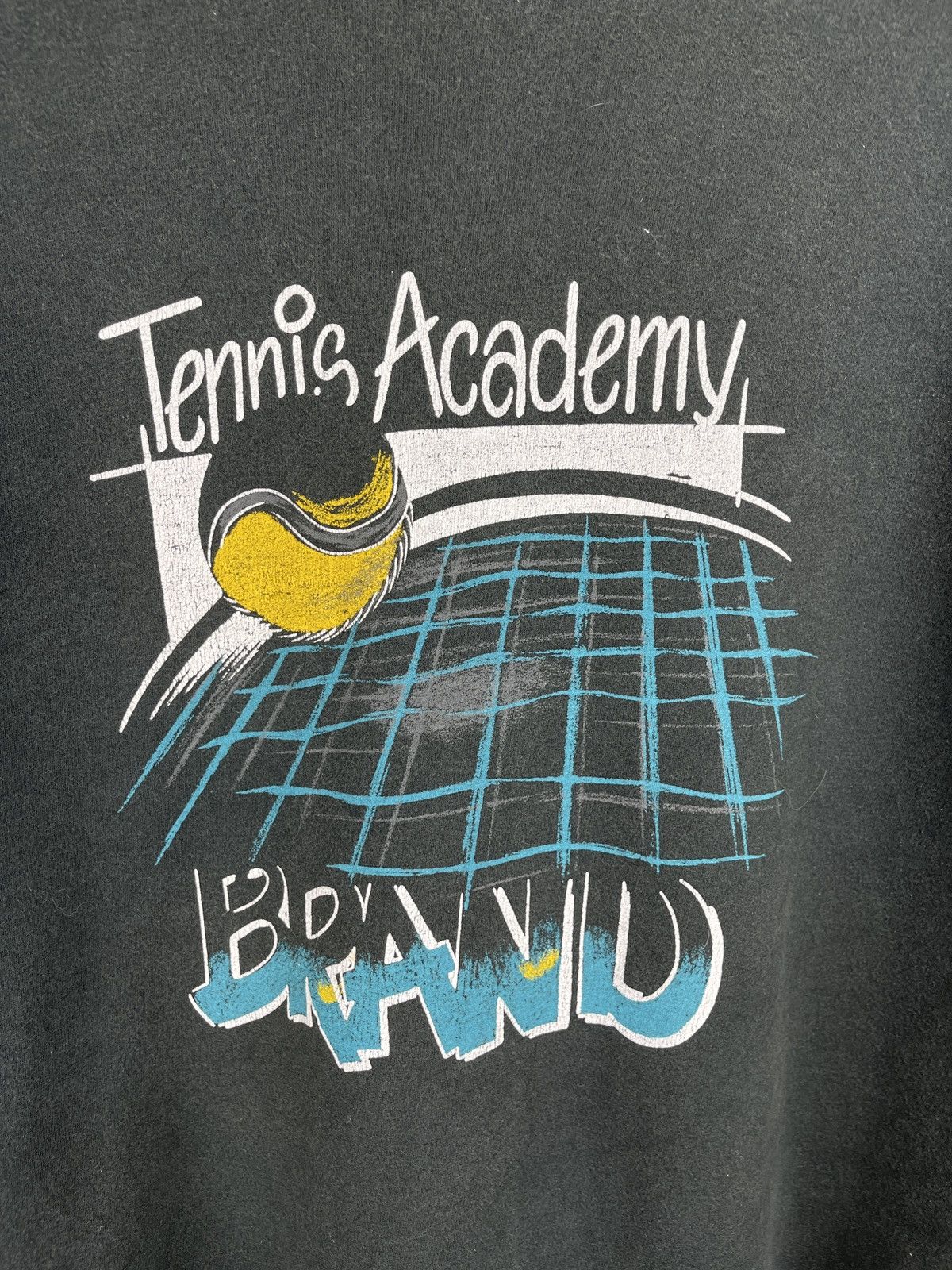 Band Tees Jerzees vintage 90s Tennis Academy Brand band tee shirt Size US XL / EU 56 / 4 - 4 Thumbnail