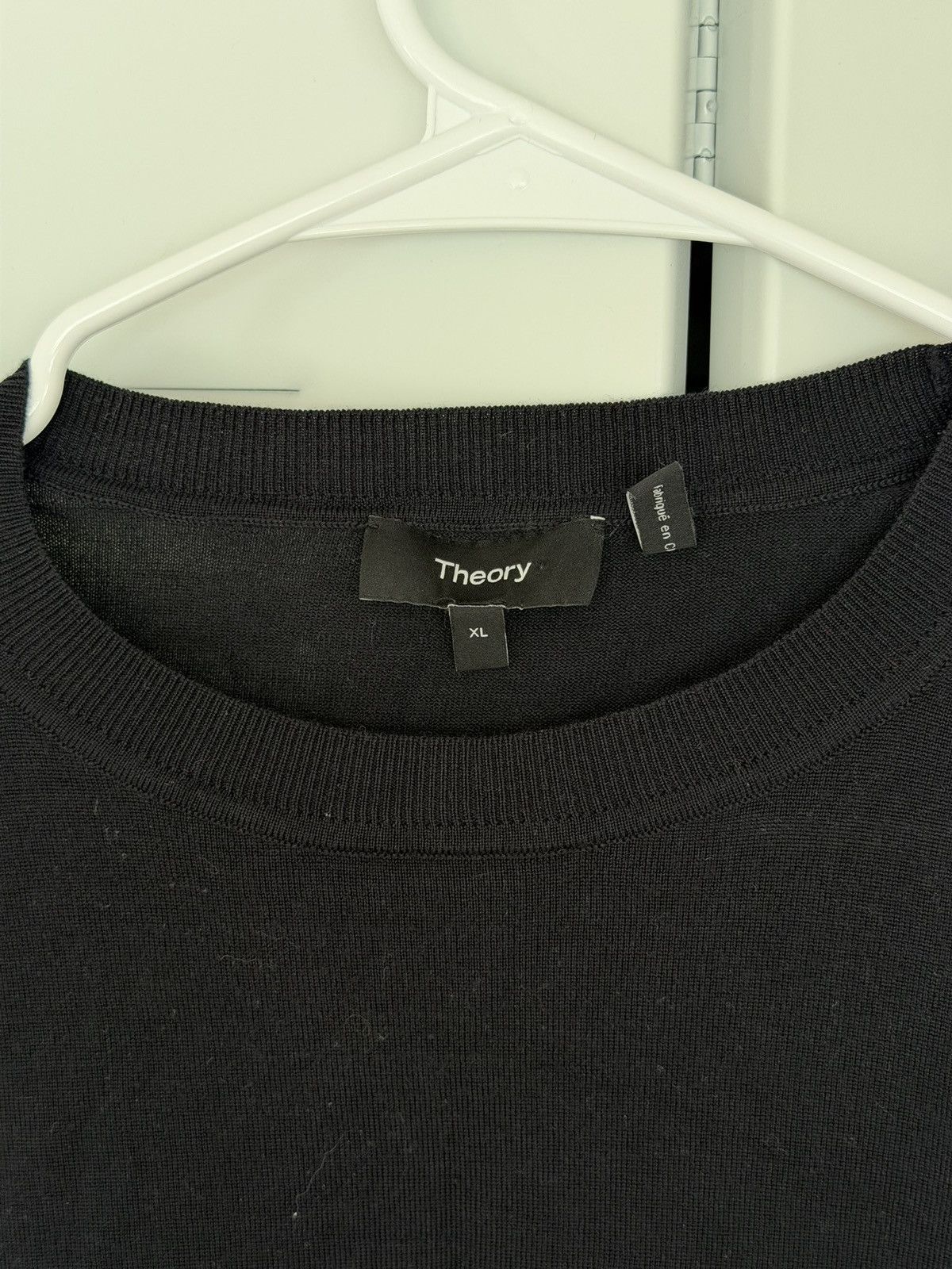 Theory Theory Navy Merino Wool Crewneck Sweater (Fits L) Size US XL / EU 56 / 4 - 4 Thumbnail