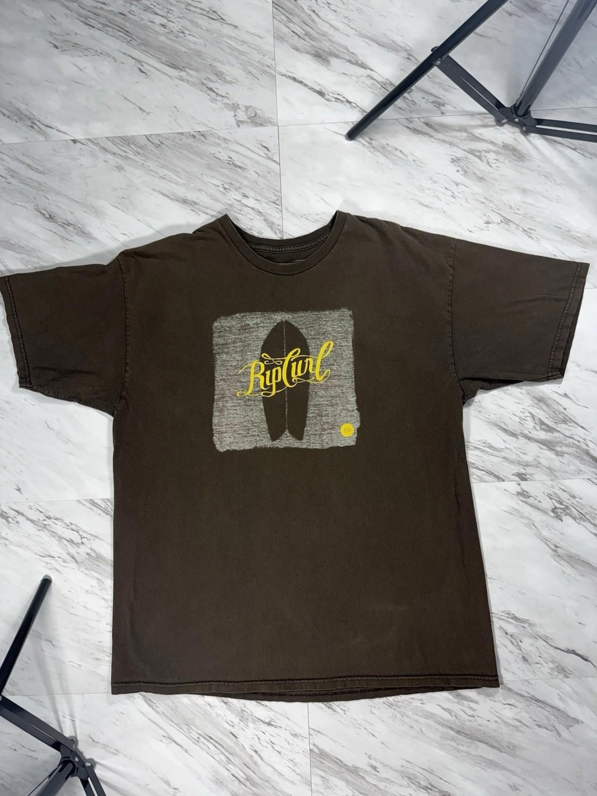 Quiksilver Rip Curl Surfboard Graphic Tee Brown XL Surf Vintage Vibe #8 Size US M / EU 48-50 / 2 - 1 Thumbnail
