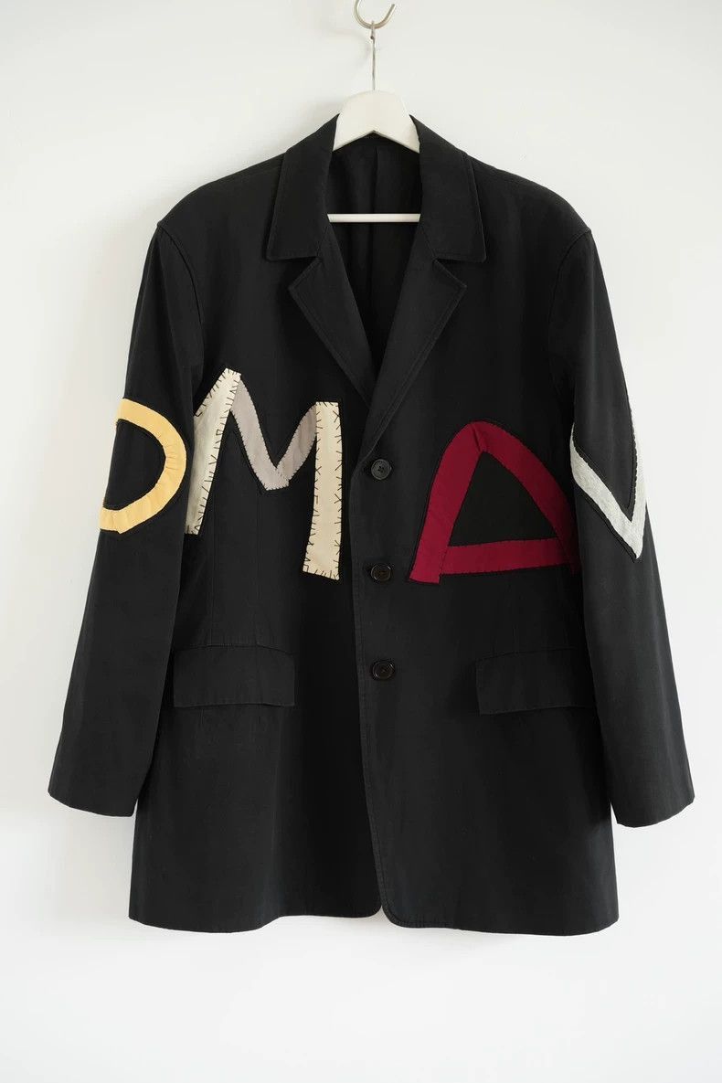 Yohji Yamamoto Yohji Yamamoto Yohji Yamamoto Black Blazer with Letter Pat Size US M / EU 48-50 / 2 - 1 Thumbnail