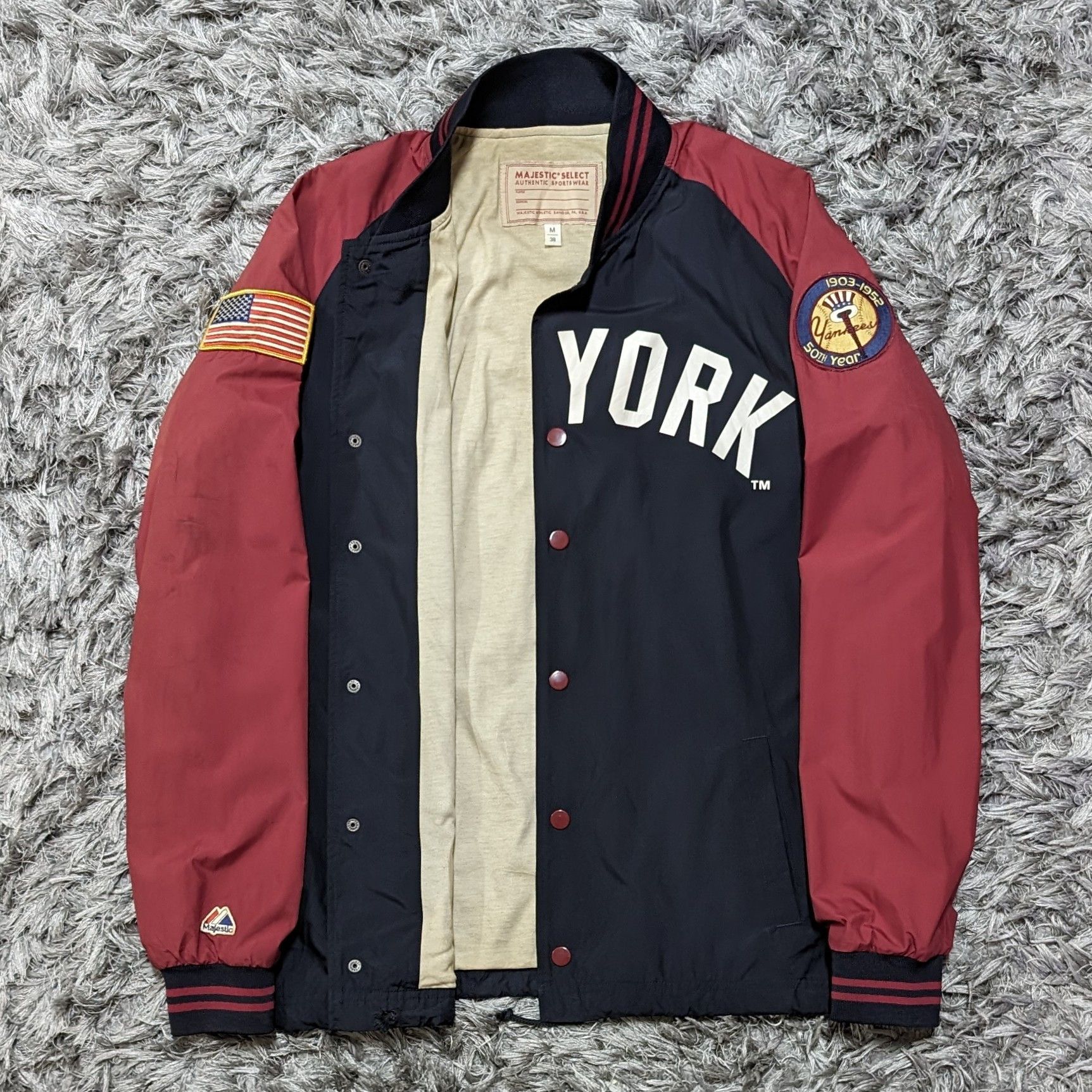 Vintage Majestic NY Yankees 50th Jacket 1903-1952 Bomber