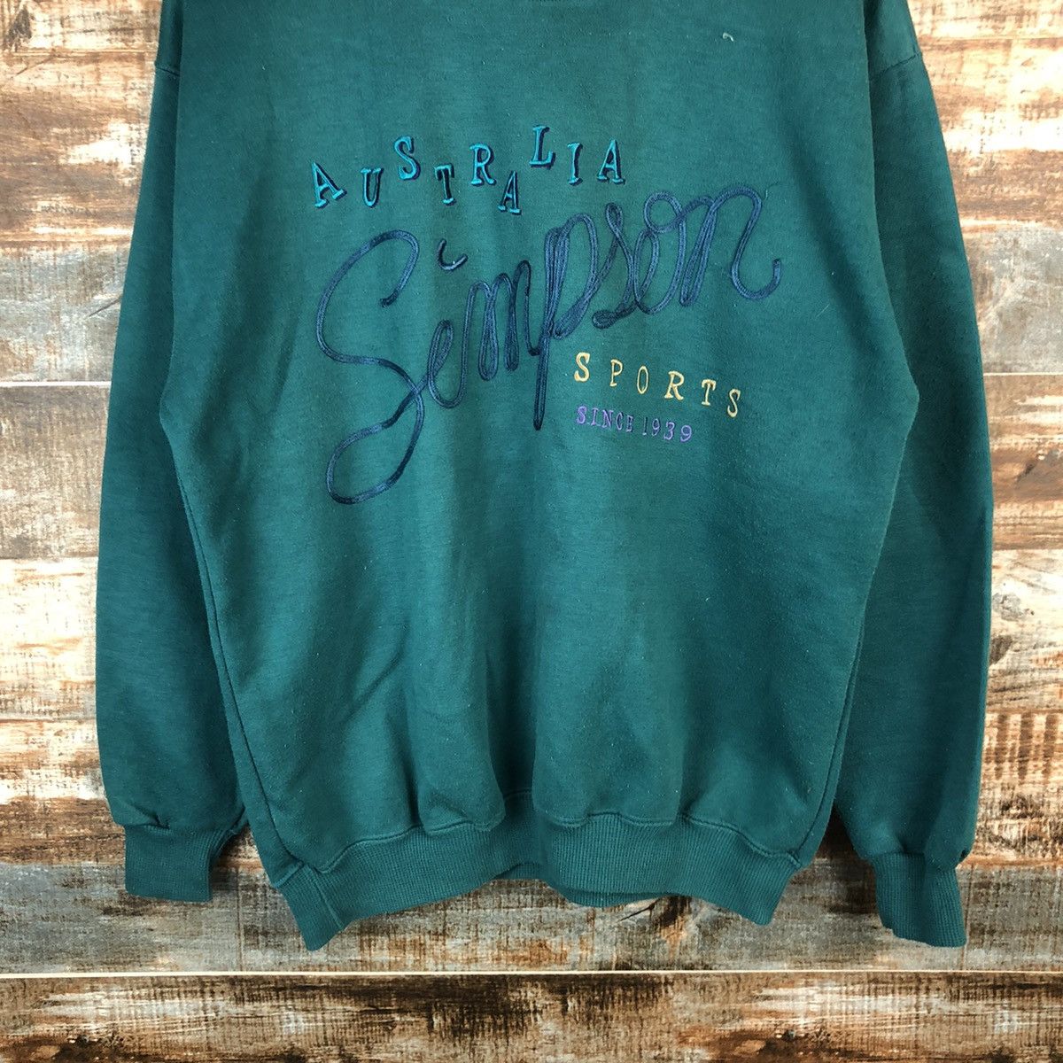 Japanese Brand × Vintage Simpson vintage australia Green Sweatshirt #A1509 Size US M / EU 48-50 / 2 - 6 Thumbnail