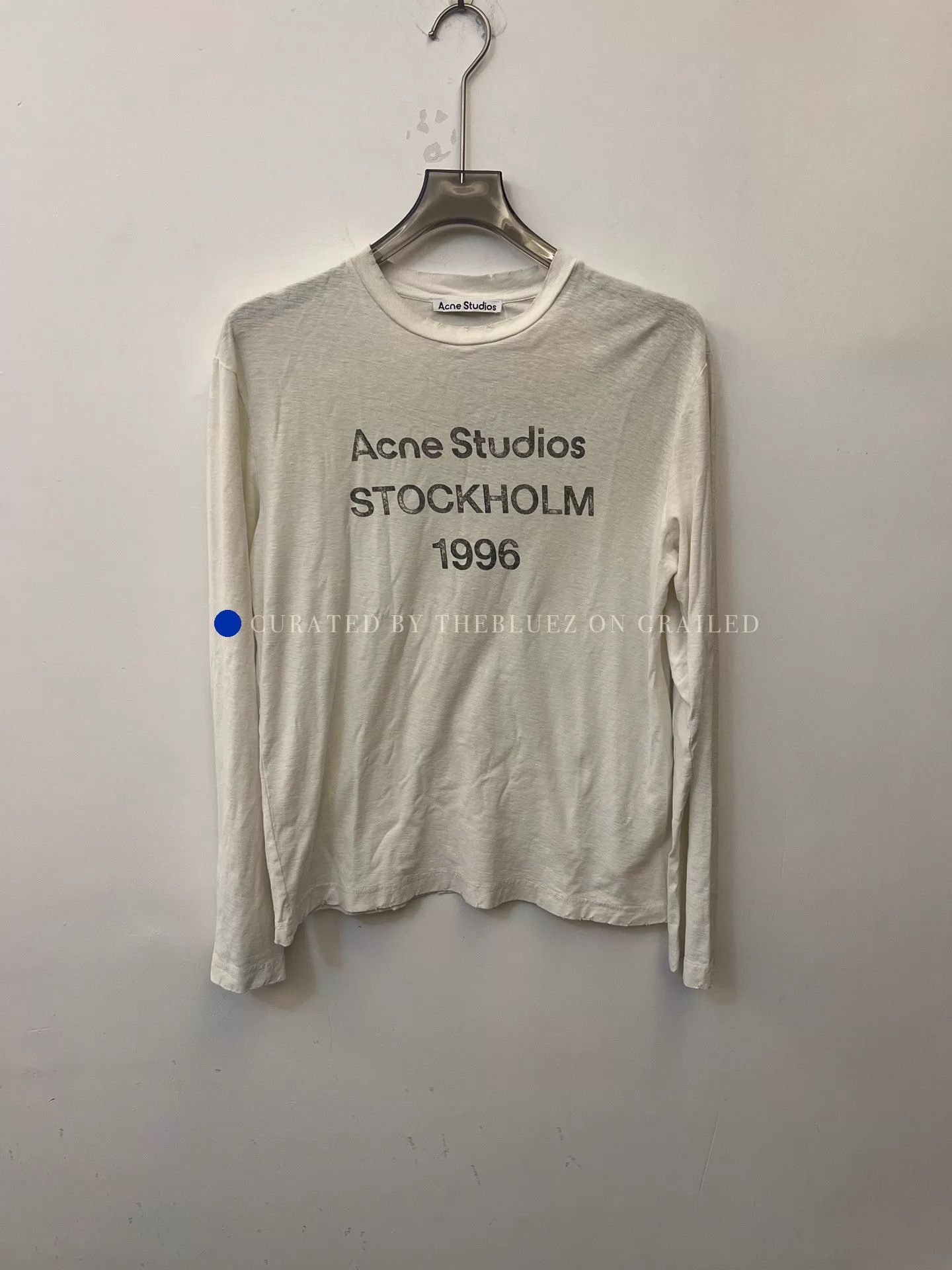Acne Studios Classic Logo Graphic Long Sleeve Tee Size US XXS / EU 40 - 1 Thumbnail