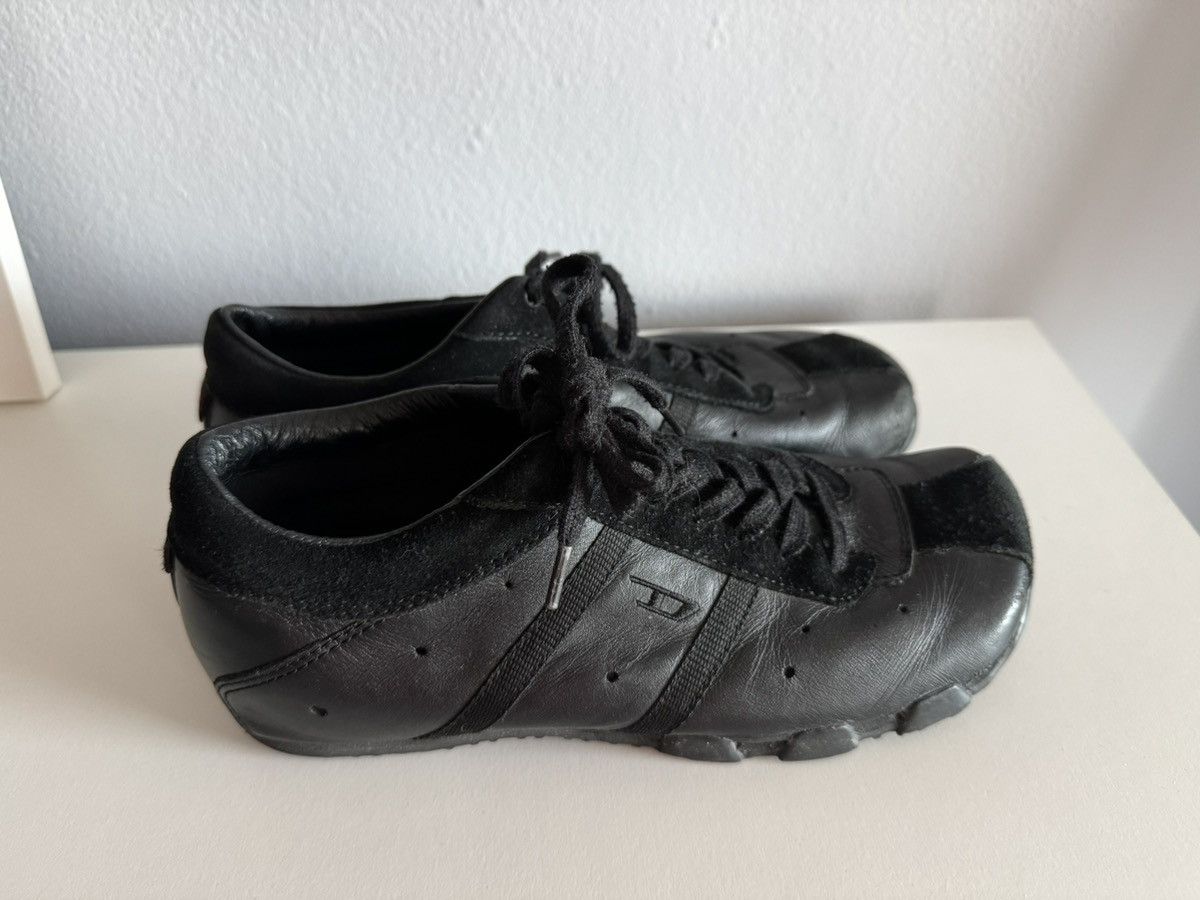 Diesel Diesel Evelyn All Triple Black Lace Up Shoes Square Toe Size US 7.5 / IT 37.5 - 8 Thumbnail