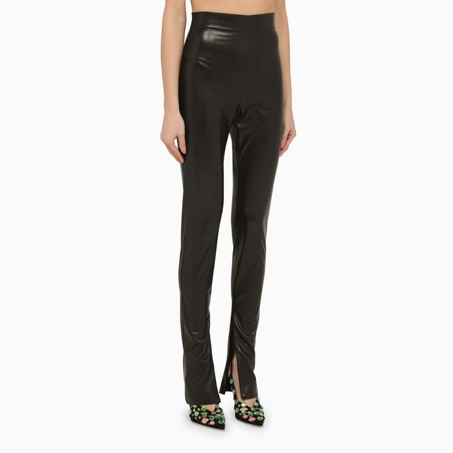 THE ANDAMANE o1d2blof1024 Leatherette Leggings In Black Size 27" / US 4 / IT 40 - 3 Thumbnail