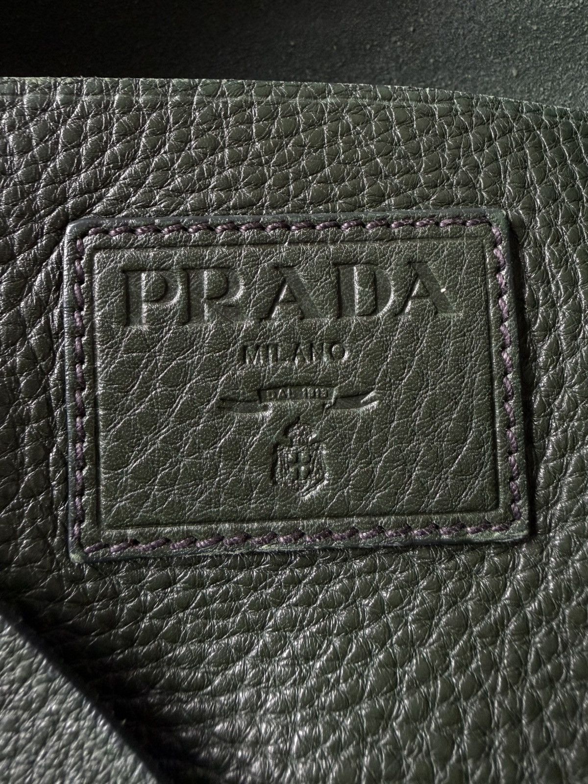 Prada Prada Tufo Scamosciato Leather Unlined XL Tote Bag Size ONE SIZE - 10 Thumbnail