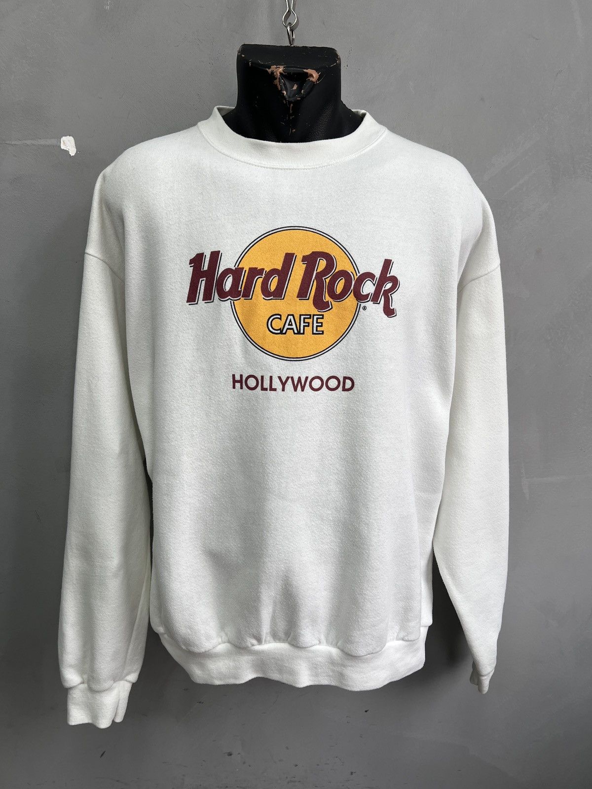 Hard Rock Cafe Hard Rock White Sweatshirt Hollywood Streetwear Style Size US L / EU 52-54 / 3 - 1 Thumbnail