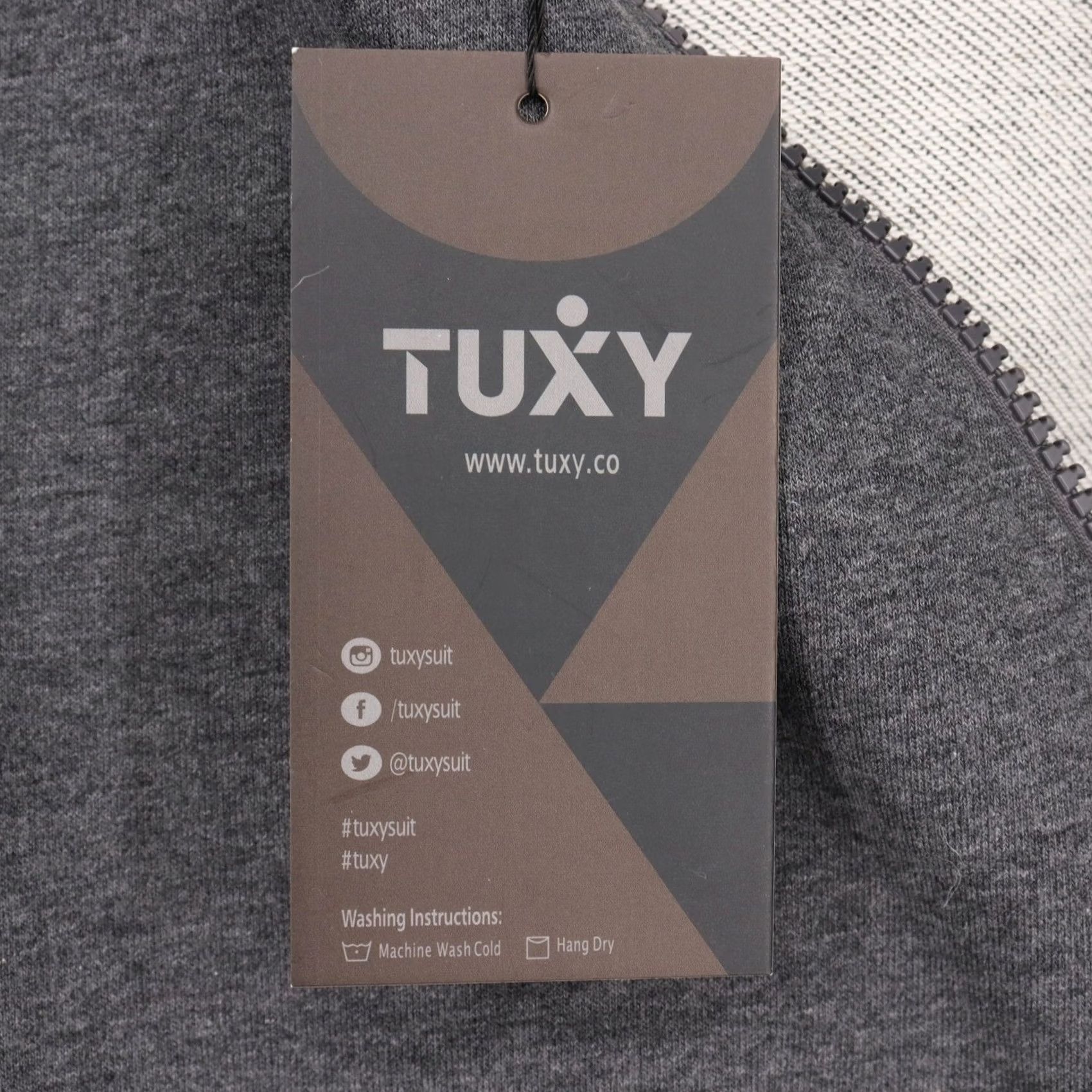 Vintage TUXY The Summer Suit Mens Jumpsuit Hoodie Shorts Fleece Charcoal Black Size M Crew Neck Zip Pocket Set Size US M / EU 48-50 / 2 - 4 Thumbnail