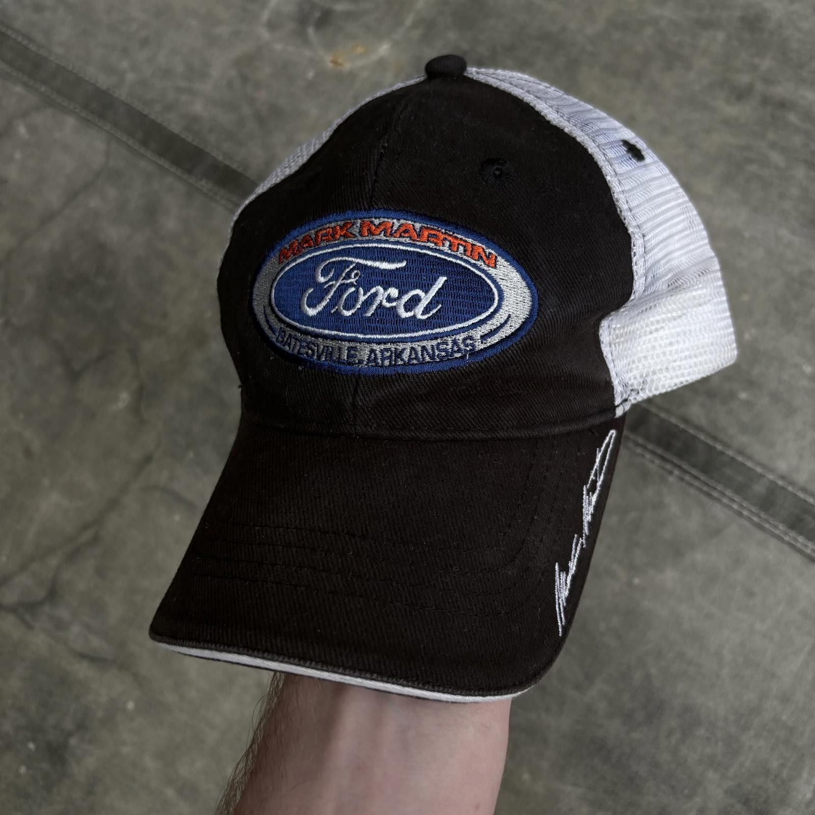 NASCAR Vintage Y2K Mark Martin Ford NASCAR Embroidered Trucker Hat Size ONE SIZE - 1 Thumbnail