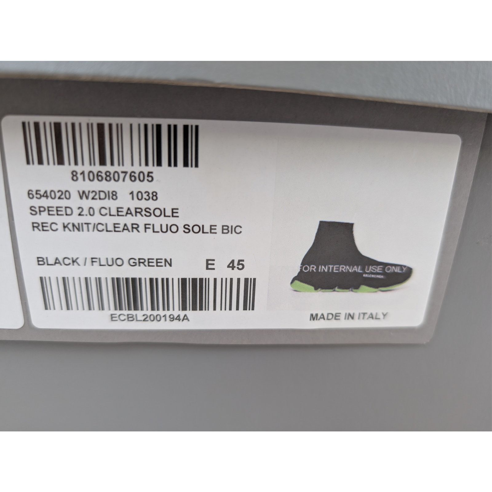 Balenciaga o1rshd1 Rec Knit/Clear Speed 2.0 Clearsole Sneakers in Black Size US 12 / EU 45 - 21 Thumbnail
