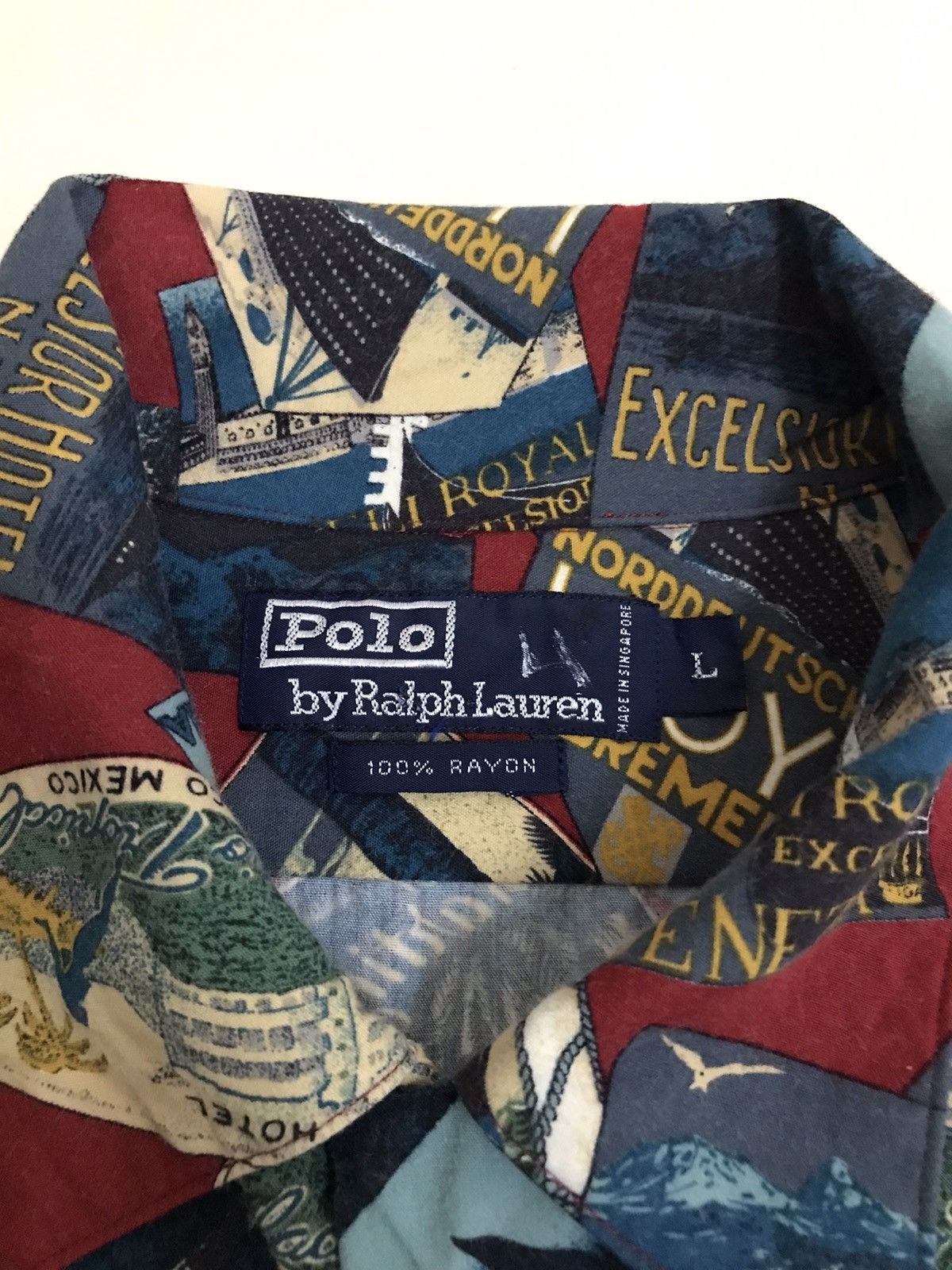 Polo Ralph Lauren × Vintage Vintage Polo Ralph Lauren Overprint All Hawaiian Shirt Rayon Size US L / EU 52-54 / 3 - 2 Thumbnail