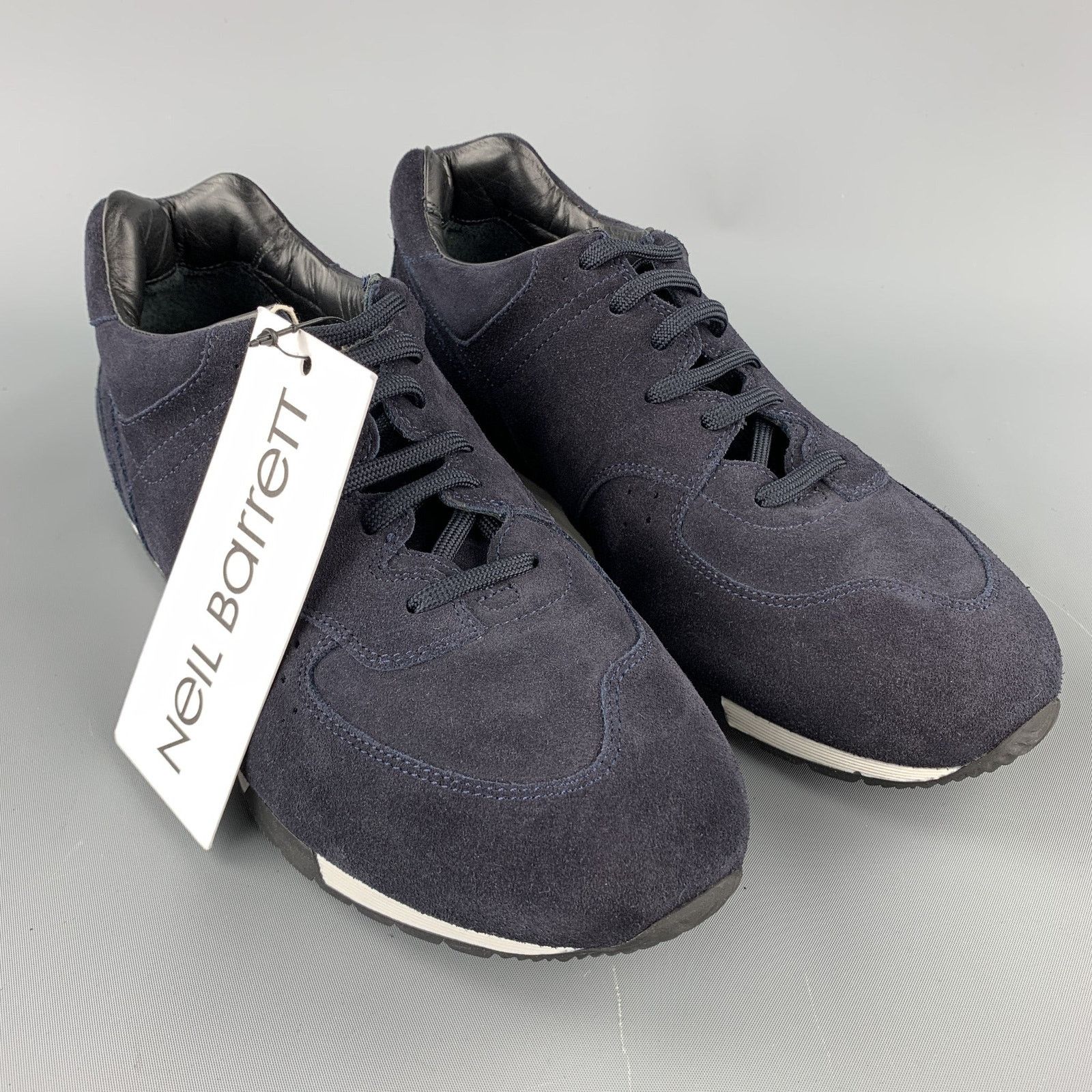 Neil Barrett NEIL BARRETT Size 10 Navy Suede Lace Up Sneakers Size US 10 / EU 43 - 2 Thumbnail