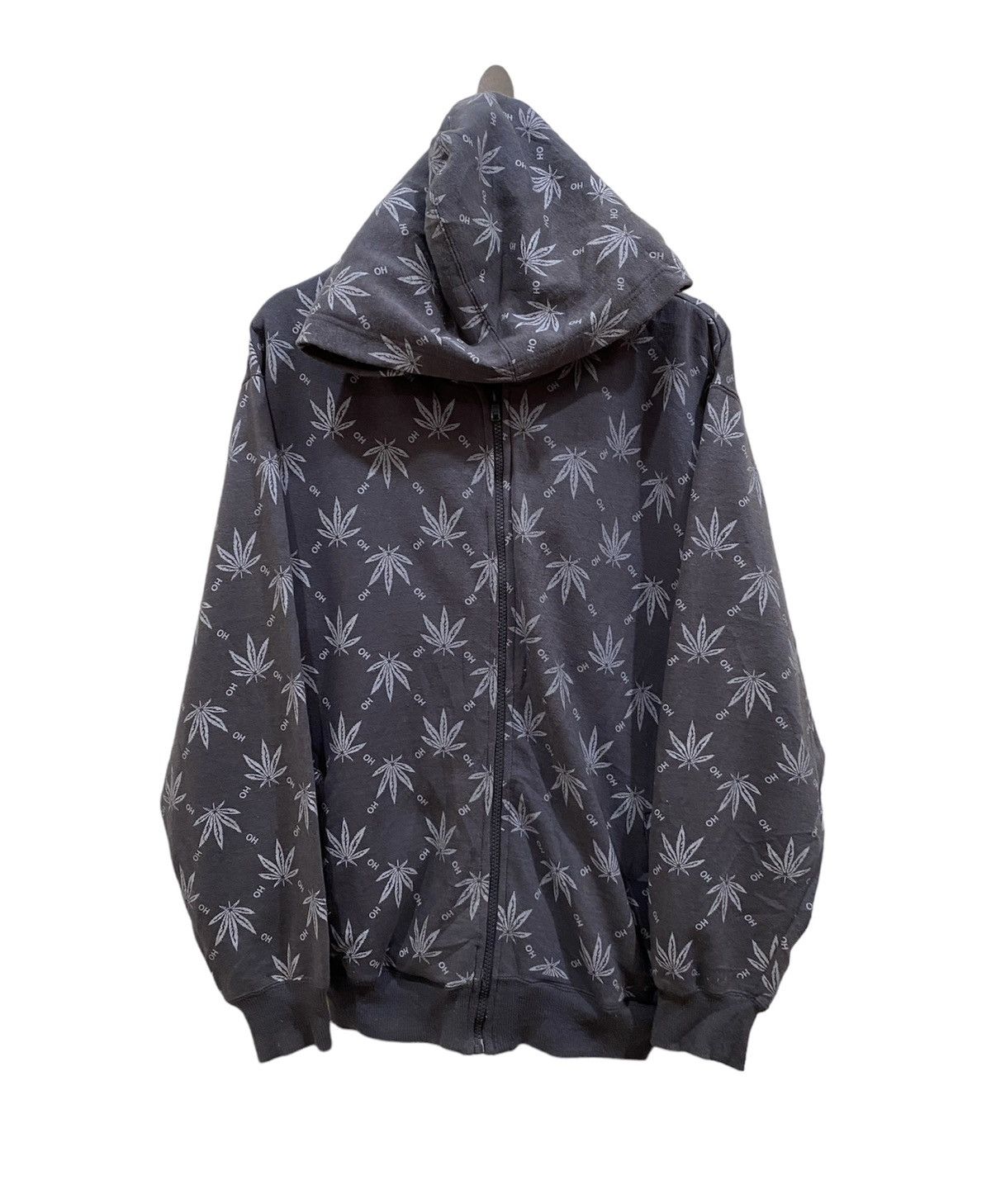 Japanese Brand Moro Dell Overprint Zipper Hoodies