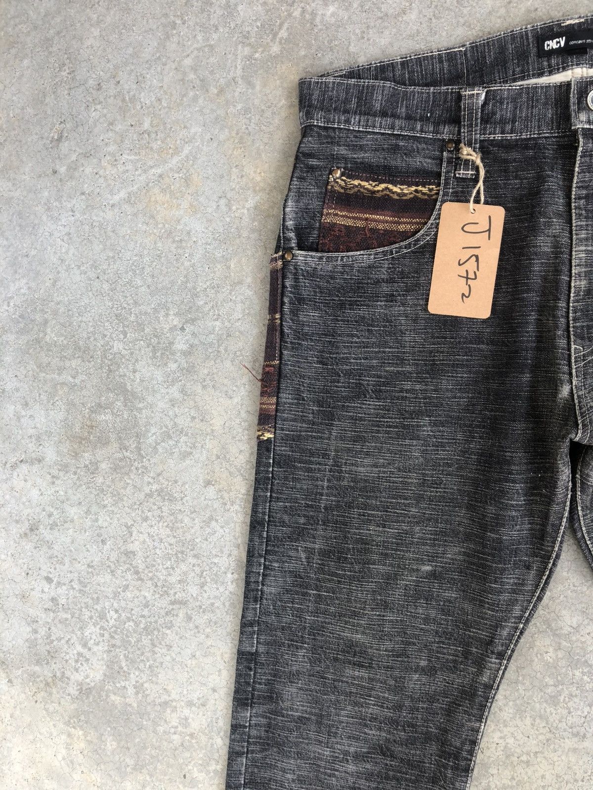 Japanese Brand Concave attempt Blanket Denim Distressed Jeans Size US 33 - 4 Thumbnail