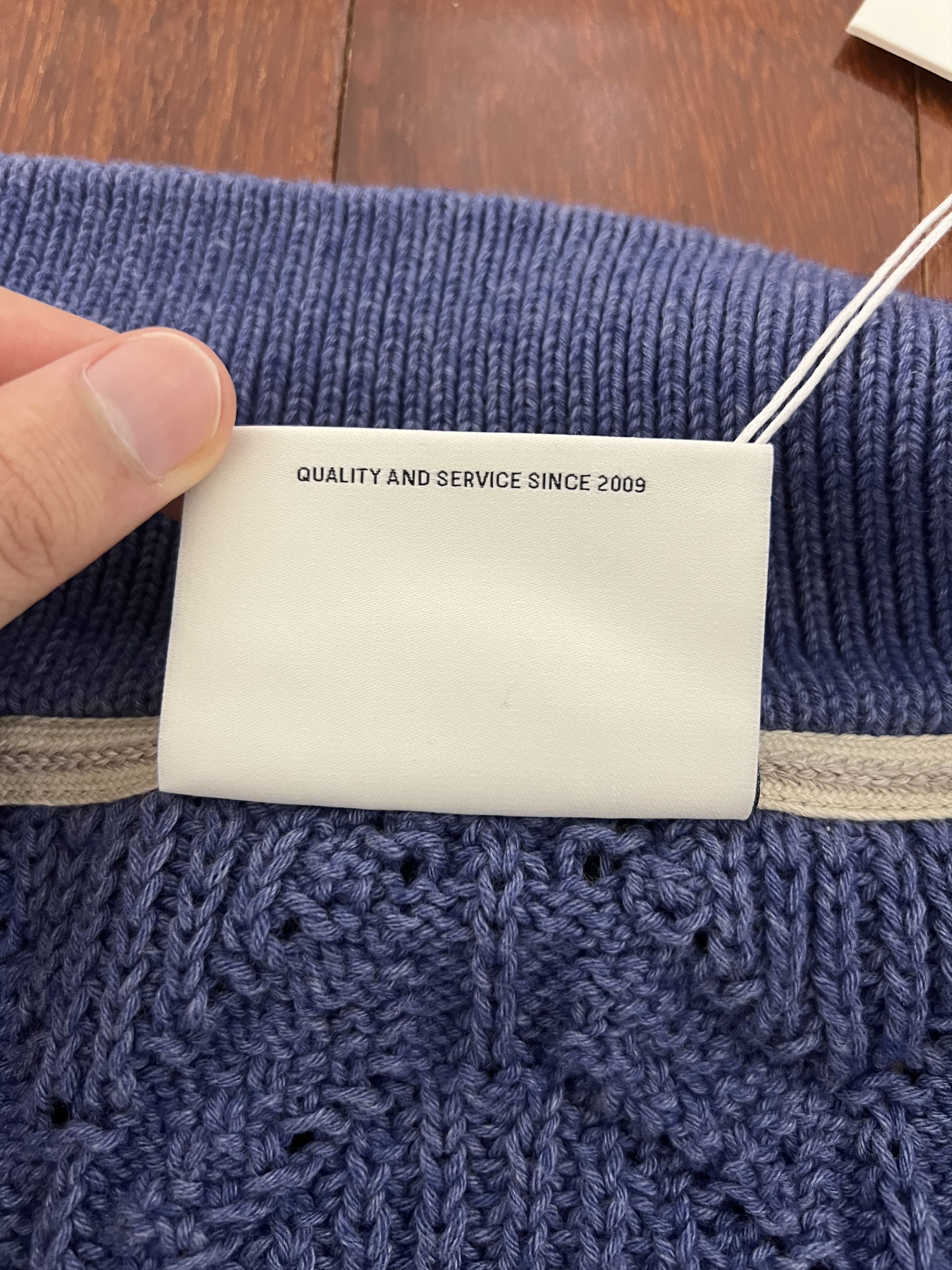 A Kind Of Guise 💚 AW23 A Kind Of Guise Per Knit Polo Jacket Blue Melange Size US L / EU 52-54 / 3 - 11 Thumbnail