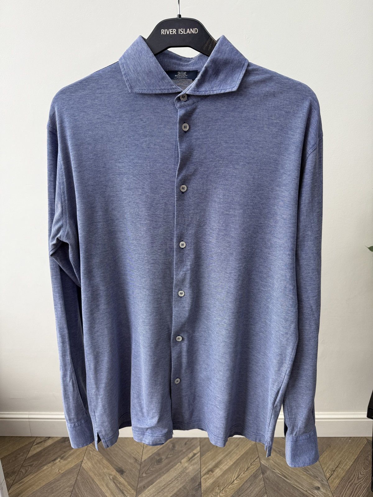 Boggi Vintage Boggi Milano Shirt Blue Cotton Button Up Size US L / EU 52-54 / 3 - 2 Thumbnail