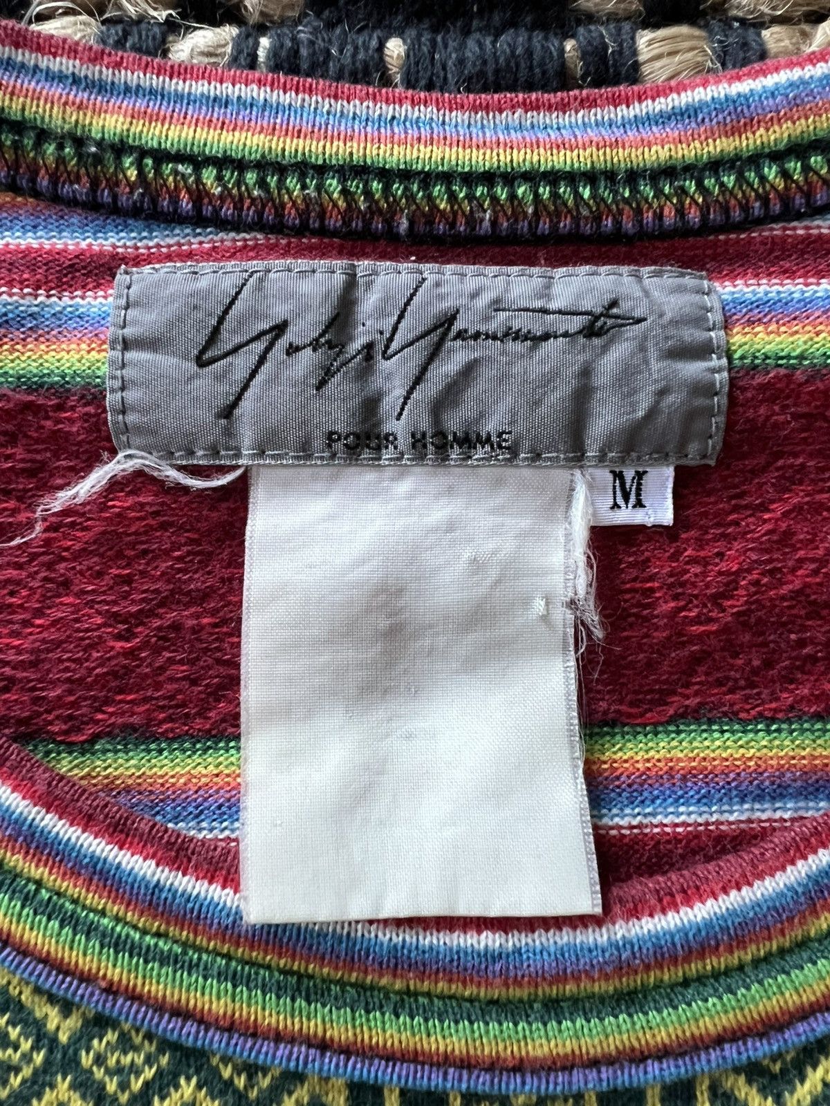 Yohji Yamamoto Yohji Yamamoto Pour Homme SS93 Multicolor Patterned Tee Size US M / EU 48-50 / 2 - 4 Thumbnail