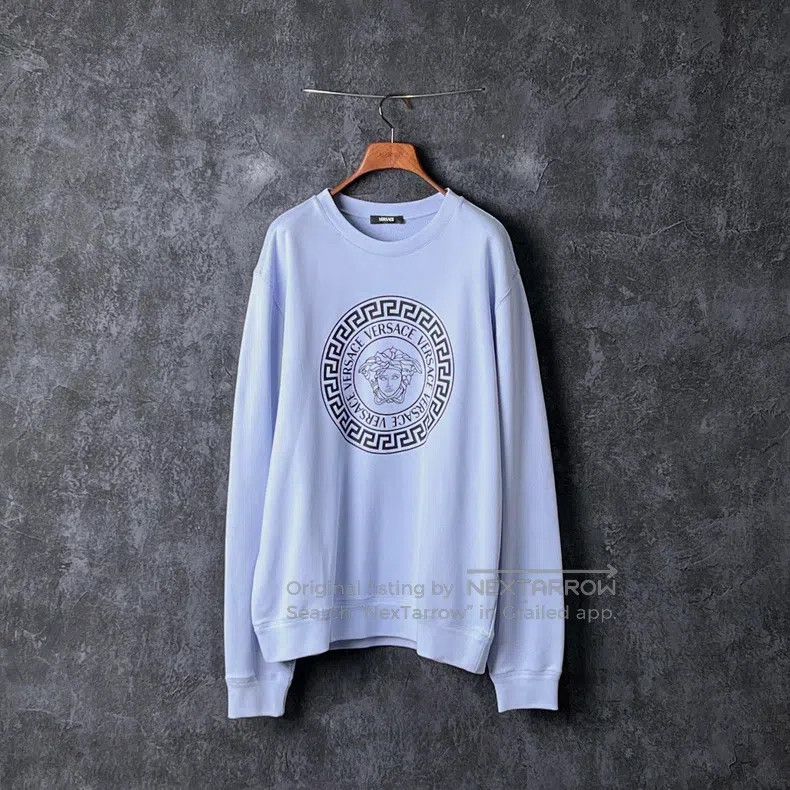 Versace Versace Light blue multi-element print cotton sweatshirt Size US S / EU 44-46 / 1 - 1 Thumbnail