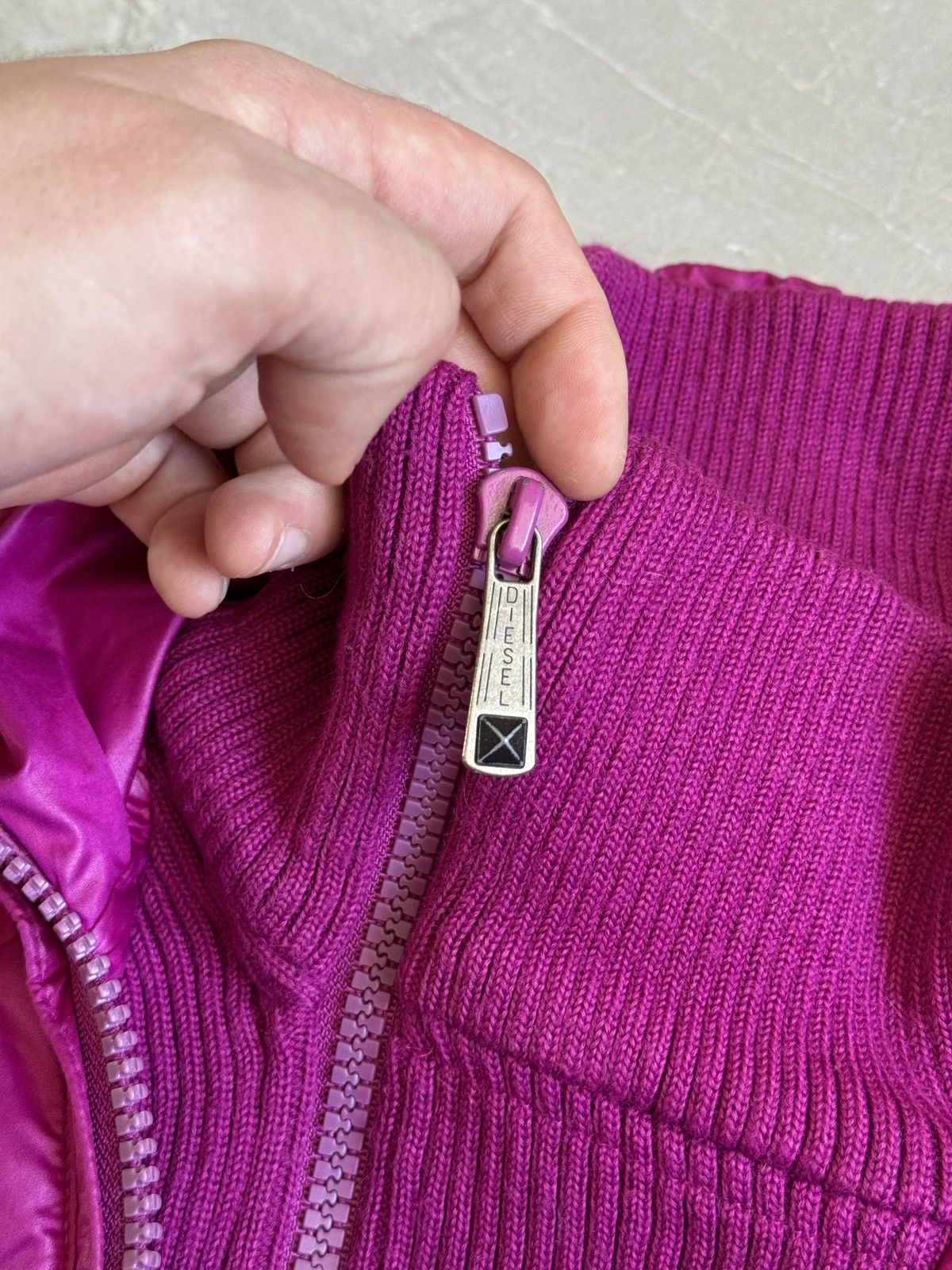 Diesel Rare Diesel Vintage High Neck Asymmetrical Bomber Jacket Size XS / US 0-2 / IT 36-38 - 9 Thumbnail