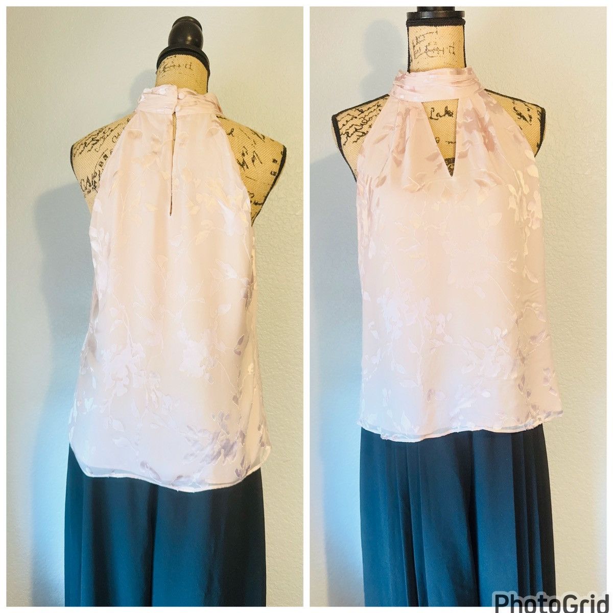 White House Black Market WHBM Silk Blend Blush Top Size M / US 6-8 / IT 42-44 - 10 Thumbnail