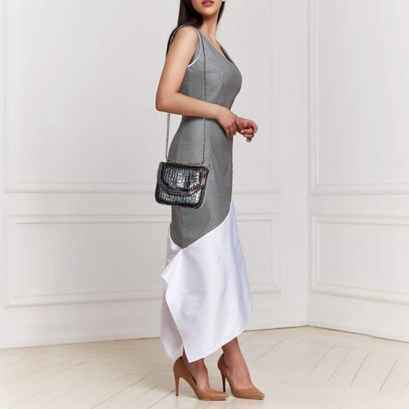 Stella McCartney Stella McCartney Croc Embossed Falabella Star Box Bag Size ONE SIZE - 2 Thumbnail