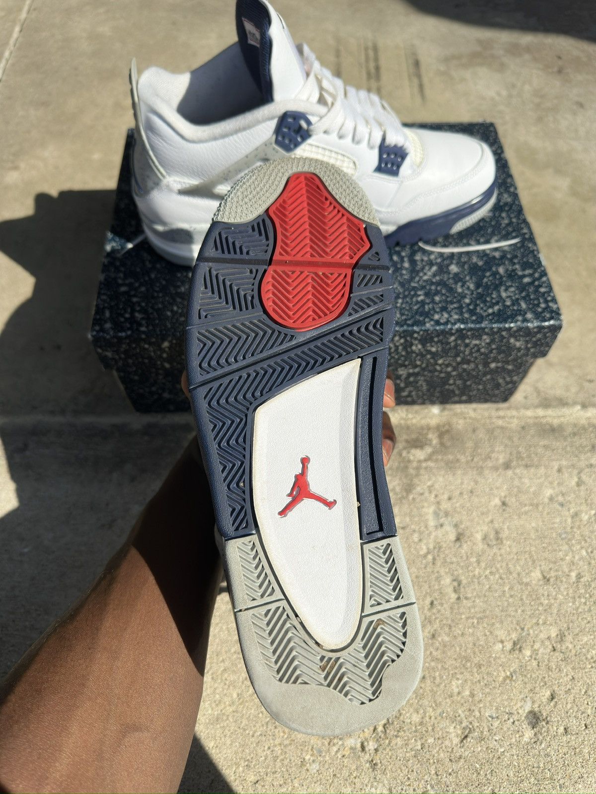 Jordan Brand Jordan 4 Retro Midnight Navy Size US 9.5 / EU 42-43 - 4 Thumbnail