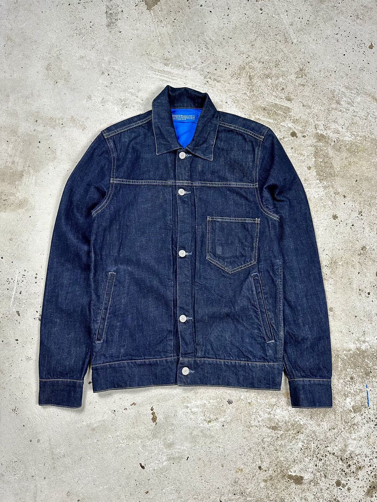 Adidas Vintage Adidas One Pocket Denim Jacket Navy Jeans Size US S / EU 44-46 / 1 - 1 Thumbnail