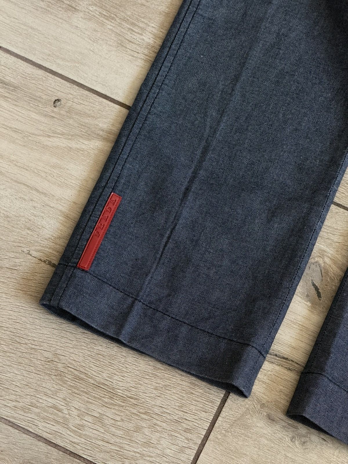 Prada Woman's Prada Red Tab Gray Denim Light Pant Size 42 Size 28" / US 6 / IT 42 - 4 Thumbnail