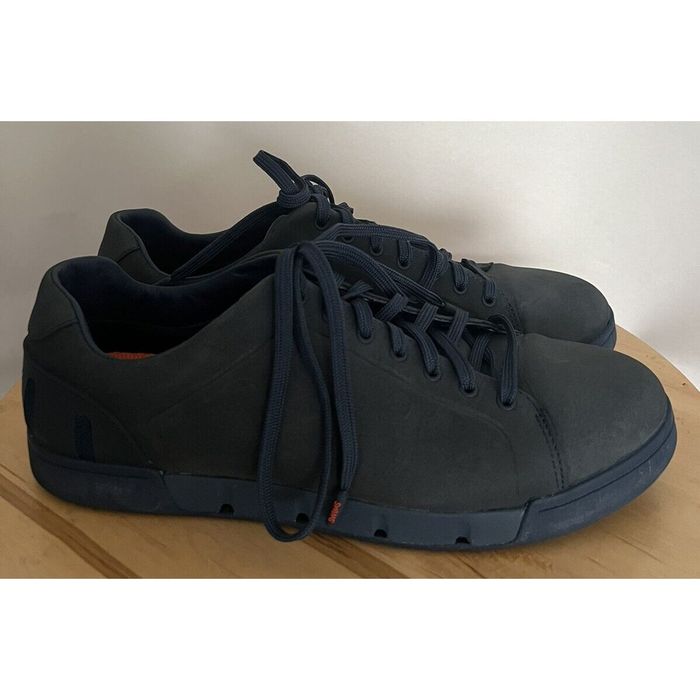 Breeze Tennis Knit White/Ensign Blue - SWIMS