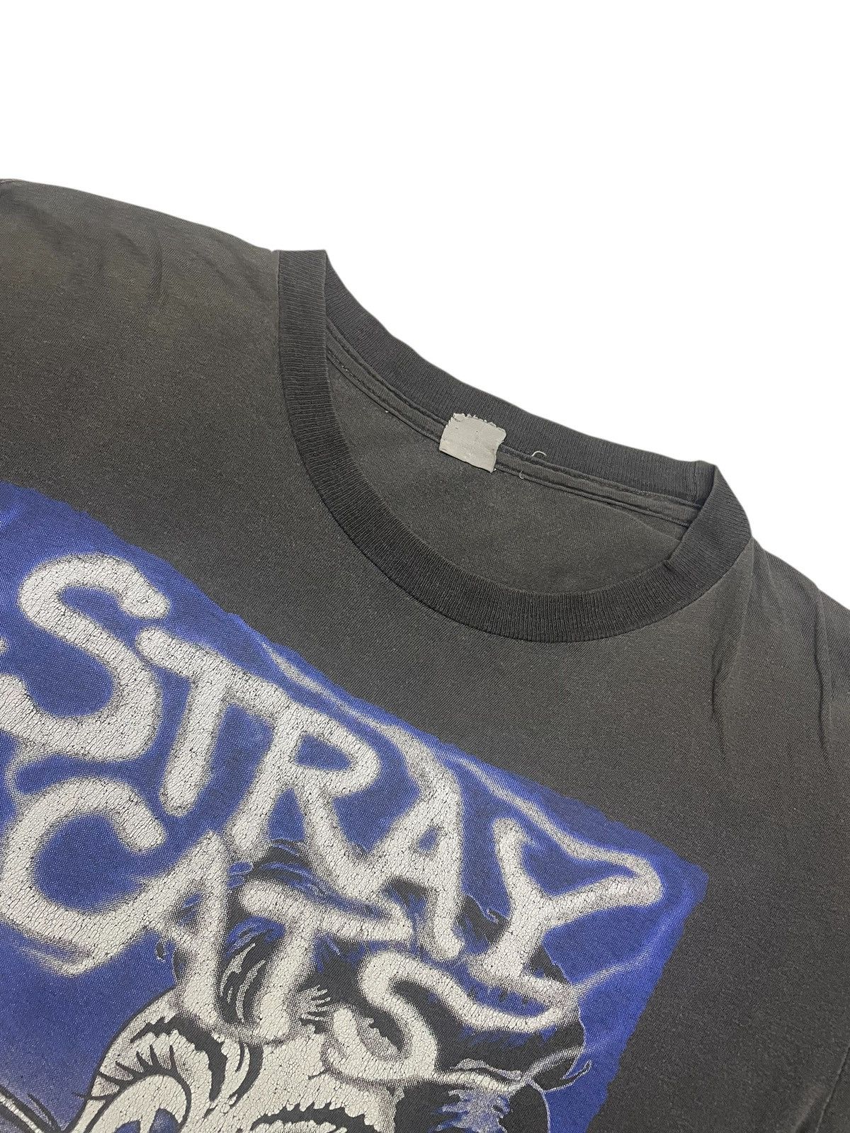 Band Tees × Vintage Vintage Rockabilly STRAY CATS LetsGoFaster Sunfaded T-shirt Size US L / EU 52-54 / 3 - 4 Thumbnail