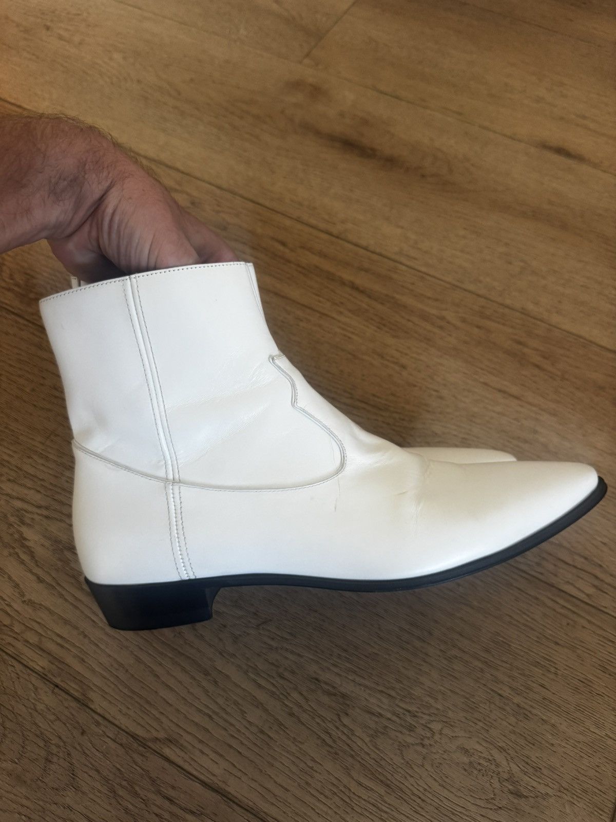 Celine White Western Jacno Size US 8 / EU 41 - 2 Thumbnail