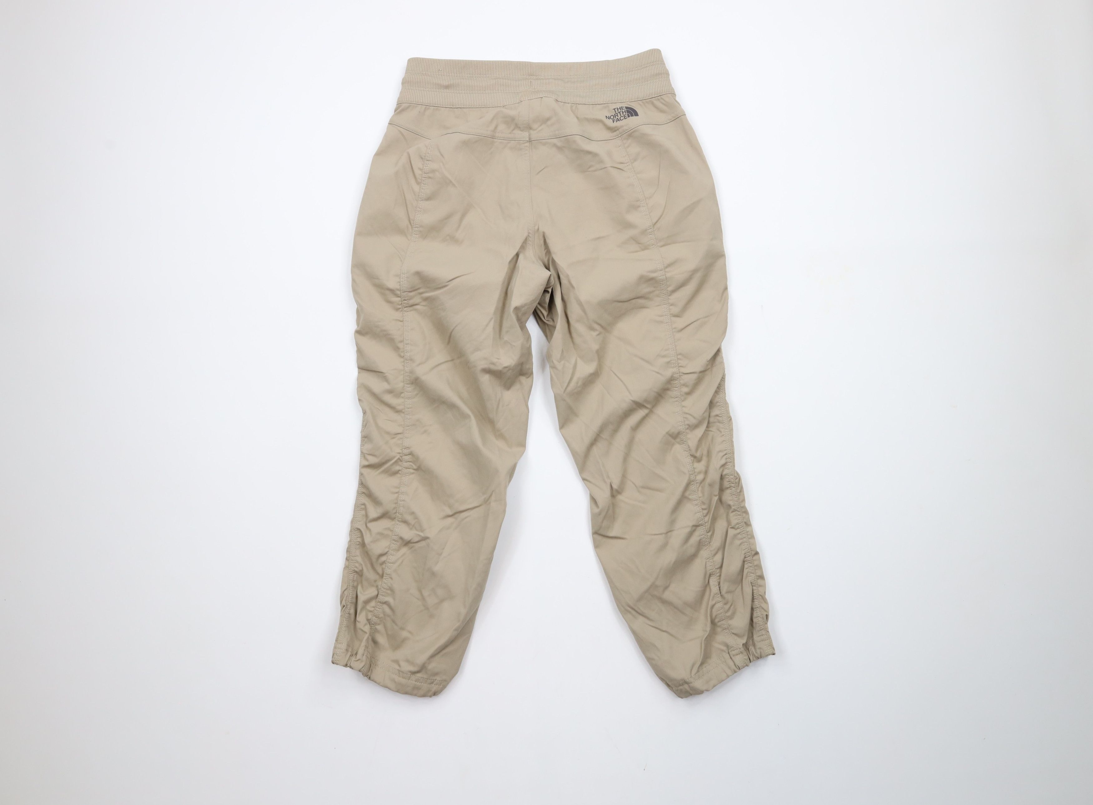 The North Face × Vintage The North Face Spell Out Cuffed Capris Joggers Pants Beige Size 27" / US 4 / IT 40 - 7 Thumbnail
