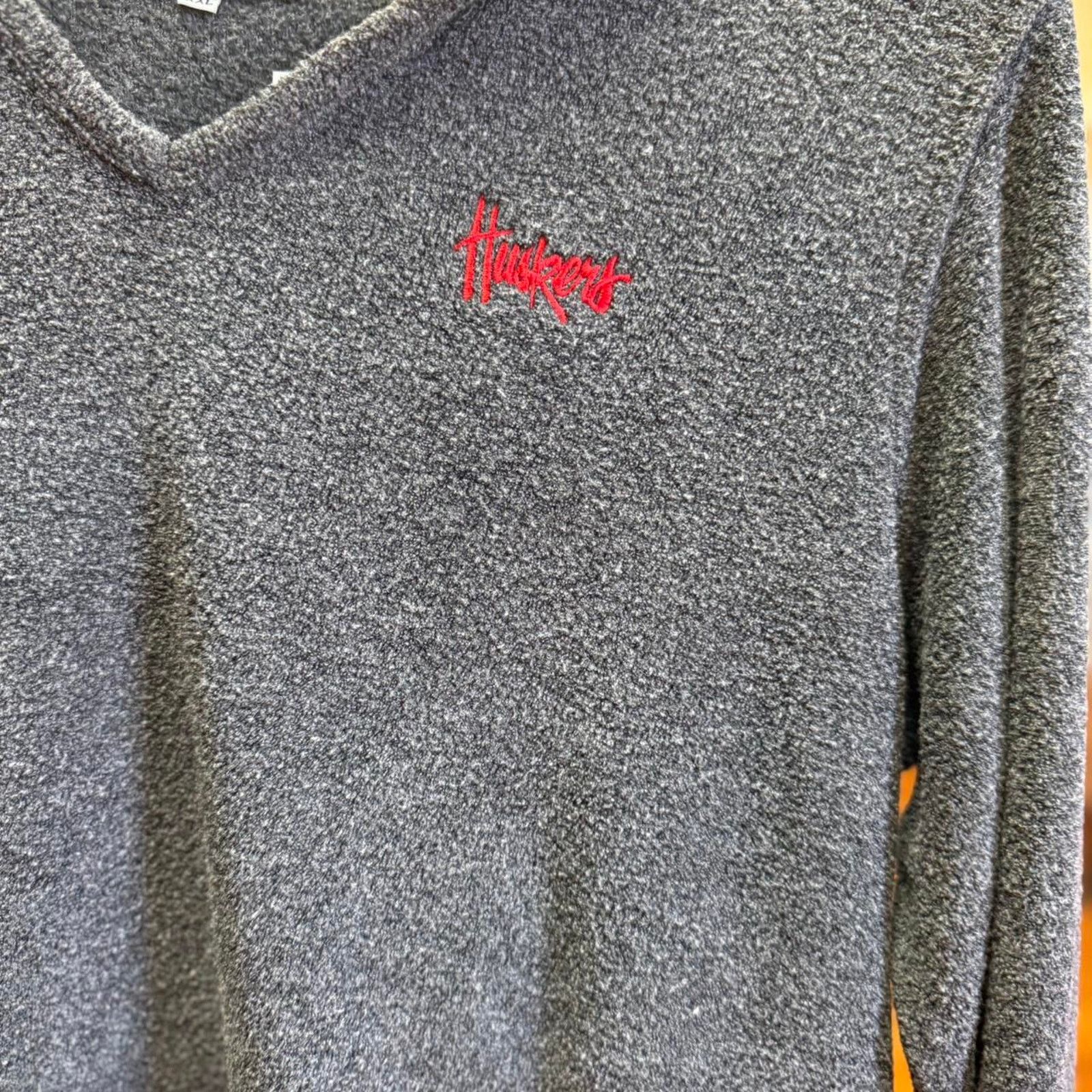 Vintage Vintage 90s Nebraska Huskers Embroidered Fleece Size US XXL / EU 58 / 5 - 4 Thumbnail