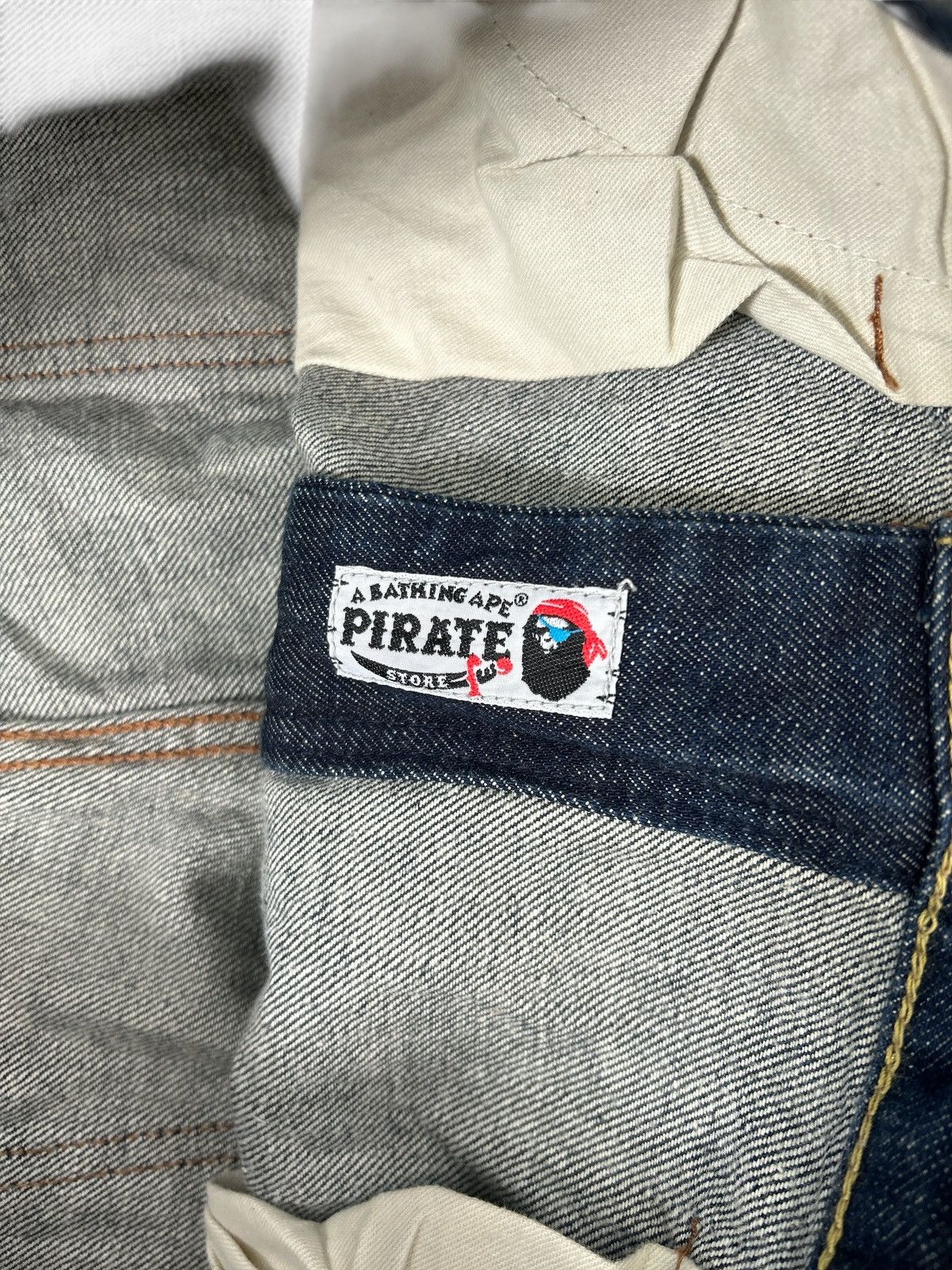 Bape BAPE Pirate Ape Embroidered Denim Jeans ( Made in Japan) Size US 35 - 4 Thumbnail