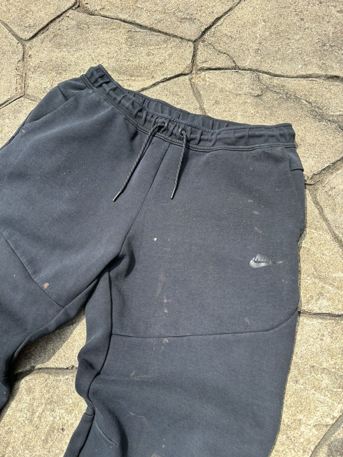 Nike × Vintage Y2K Nike Thrashed Athletic Fit Tapered Black Joggers Size US 36 / EU 52 - 3 Thumbnail