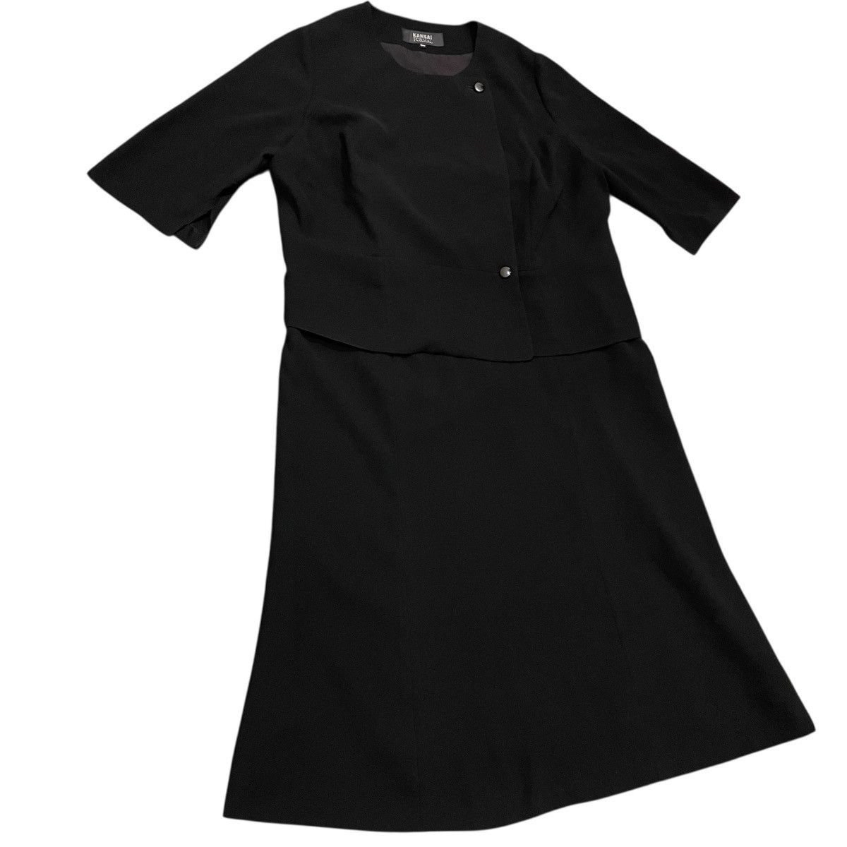 Kansai Yamamoto Kansai Formal by Kansai Yamamoto Jet Black Layered Dress Size XL / US 12-14 / IT 48-50 - 3 Thumbnail