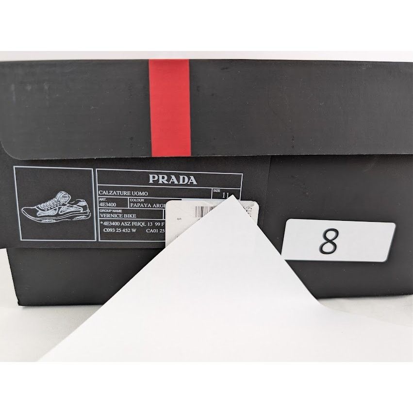 Prada o1rshd1 America's Cup Vernice Bike Sneakers in Papaya Arge Size US 9 / EU 42 - 22 Thumbnail