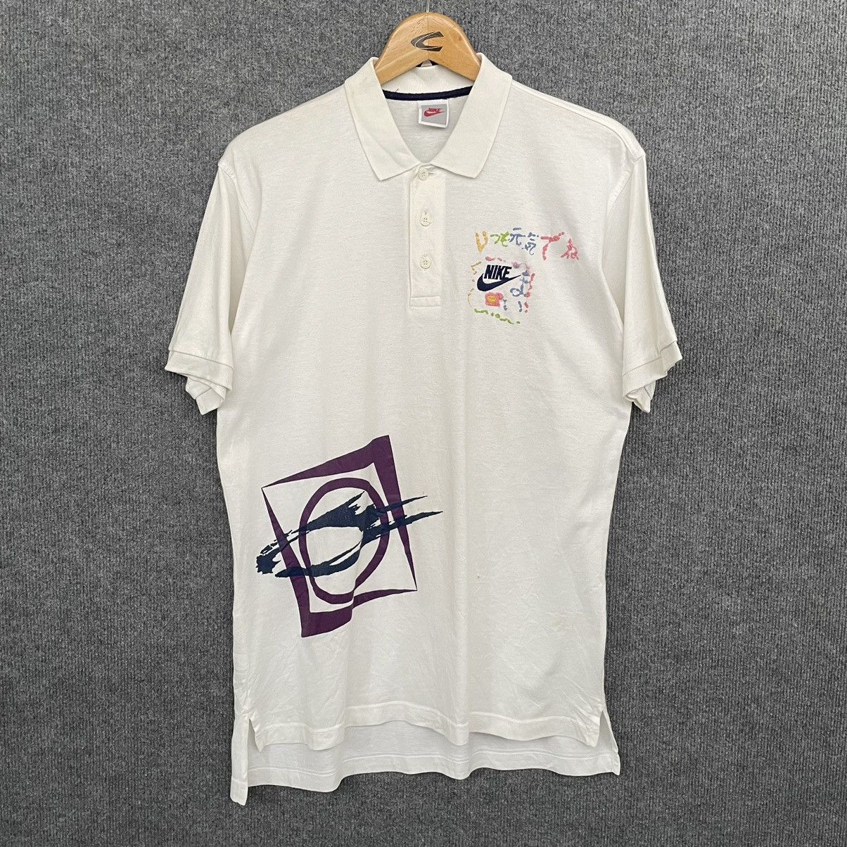 Nike × Vintage Vintage 1990s Nike Polo Shirt Rare Design Size US M / EU 48-50 / 2 - 1 Thumbnail