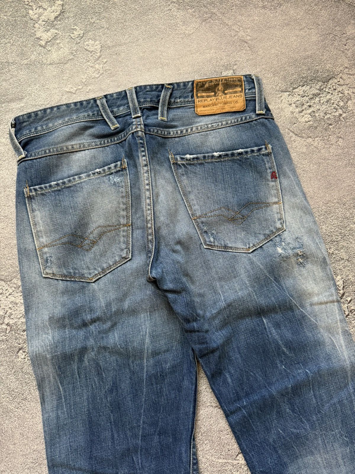 Replay × Vintage Replay 30/32 anbass Distressed denim pant trouser Jean chino Size US 30 / EU 46 - 14 Thumbnail