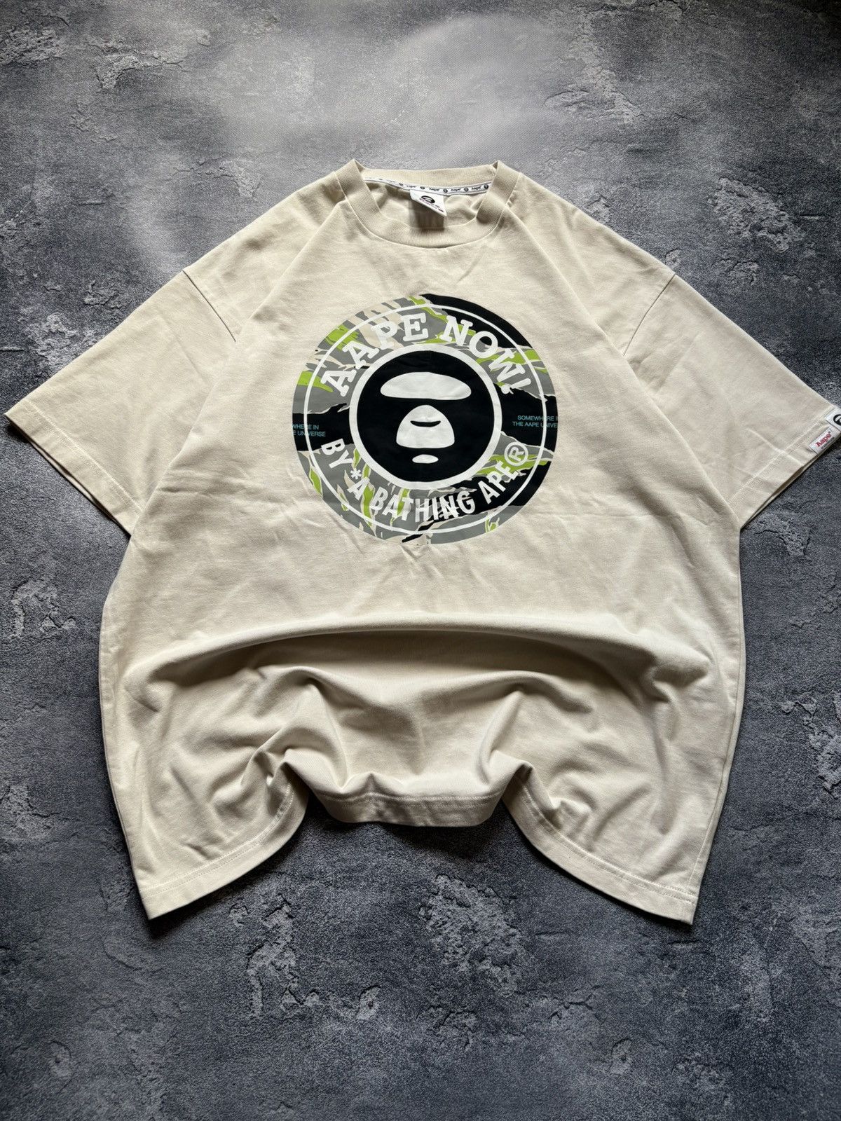 Aape Aape By A Bathing Ape Unvs Moonface Camo Logo Y2K T Shirt Size US L / EU 52-54 / 3 - 2 Thumbnail