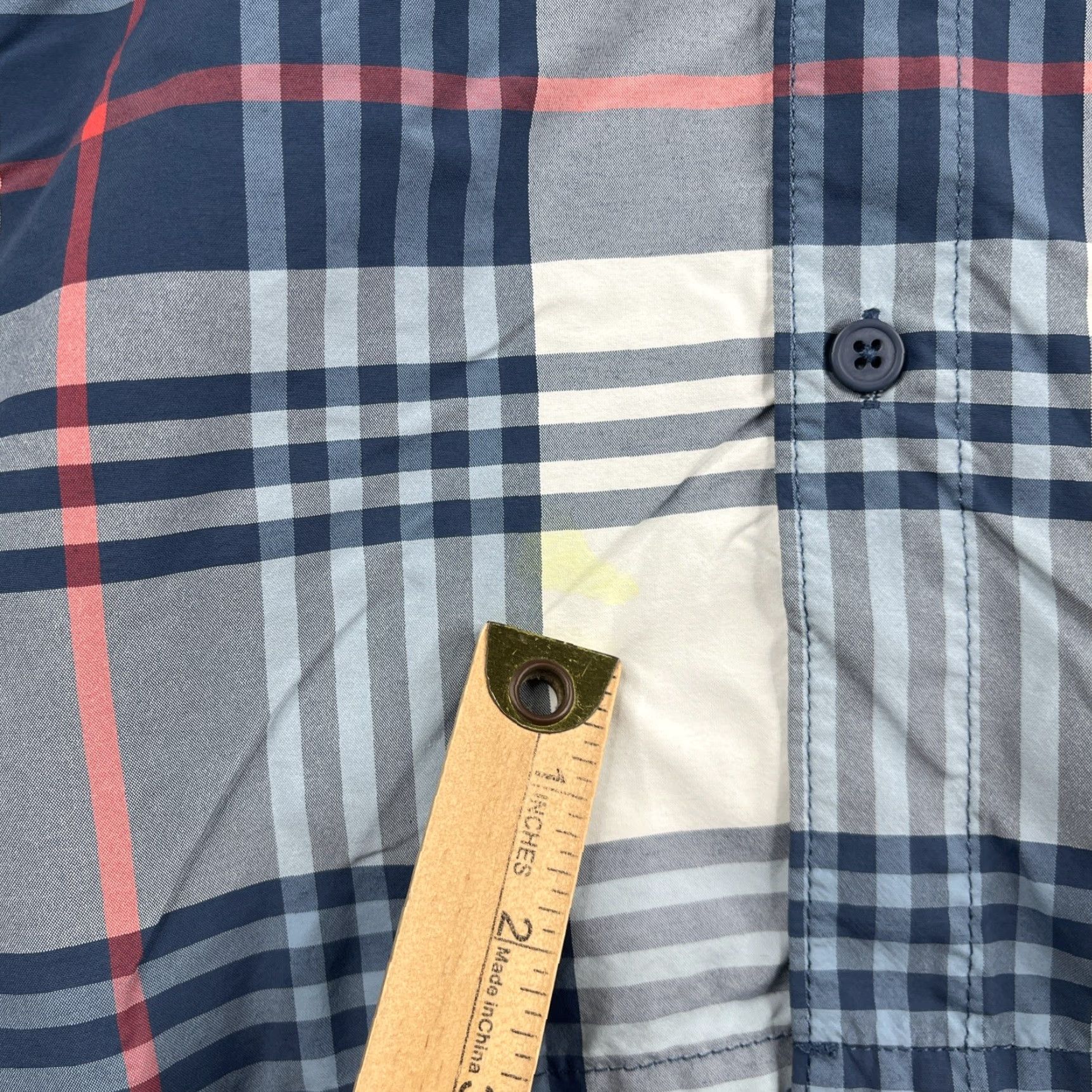 Vintage Columbia Shirt XL Blue Plaid Short Sleeve Button-Up Nylon Omni Shade Vented Casual Mens Size US XL / EU 56 / 4 - 2 Thumbnail