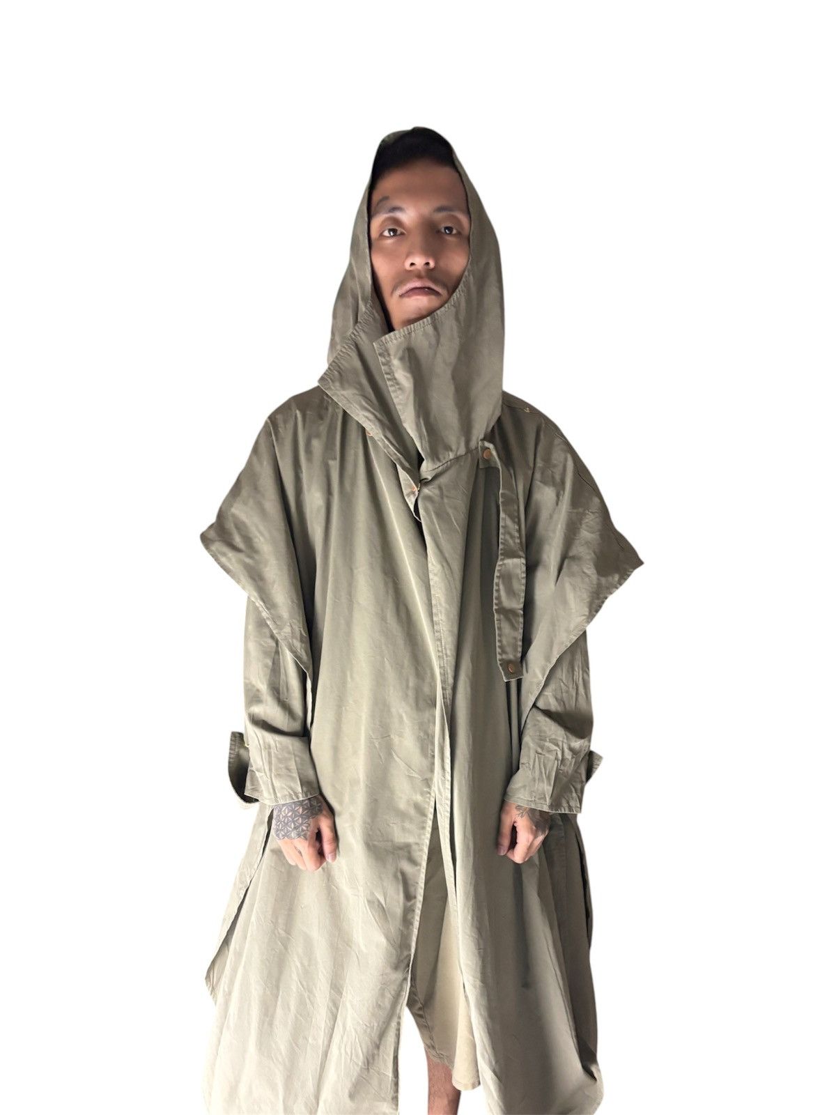 Bottega Veneta Bottega Veneta Pre Spring 2020 Hooded Trench Coat/ Poncho Size XS / US 0-2 / IT 36-38 - 2 Thumbnail