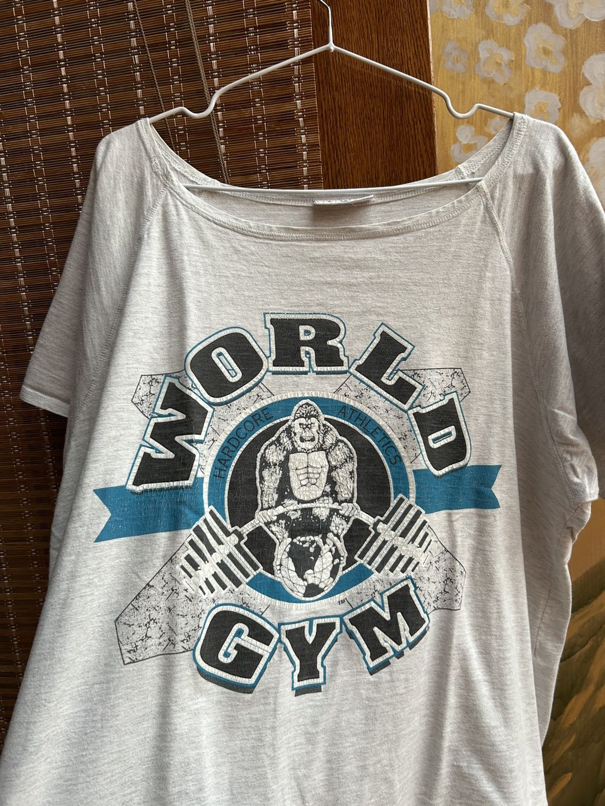 Vintage Vintage World Gym Ape Short Sleeve Cropped T-Shirt Lifter XL Size US XL / EU 56 / 4 - 3 Thumbnail