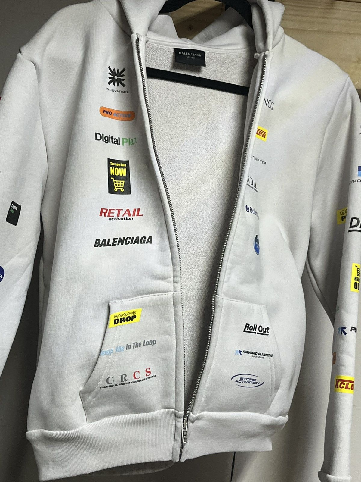 Balenciaga Balenciaga Business zip up hoodie logo xxl Size US XXL / EU 58 / 5 - 13 Thumbnail