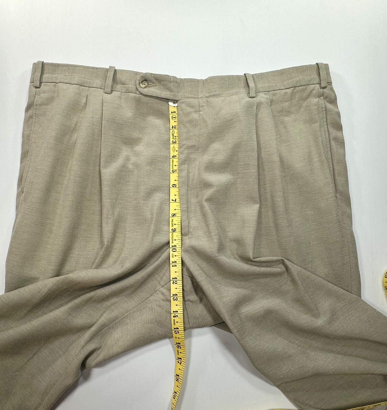 Tom James Tom James Royal Classic Pleated Dress Pants Brown Men 40/28 Size US 40 / EU 56 - 4 Thumbnail