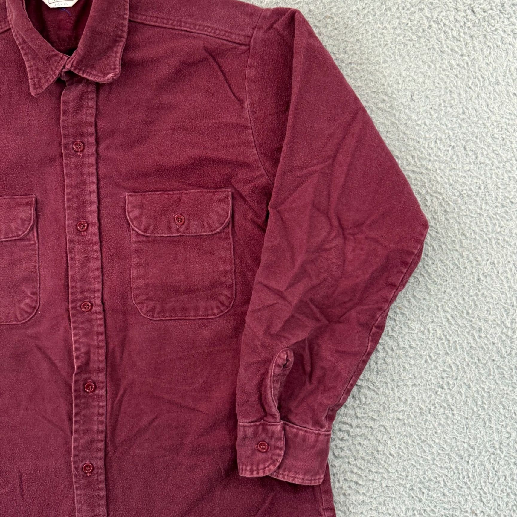 Vintage VINTAGE Five Brother Shirt Mens L Red Long Sleeve 90s Chamois Button Pockets Size US L / EU 52-54 / 3 - 6 Thumbnail