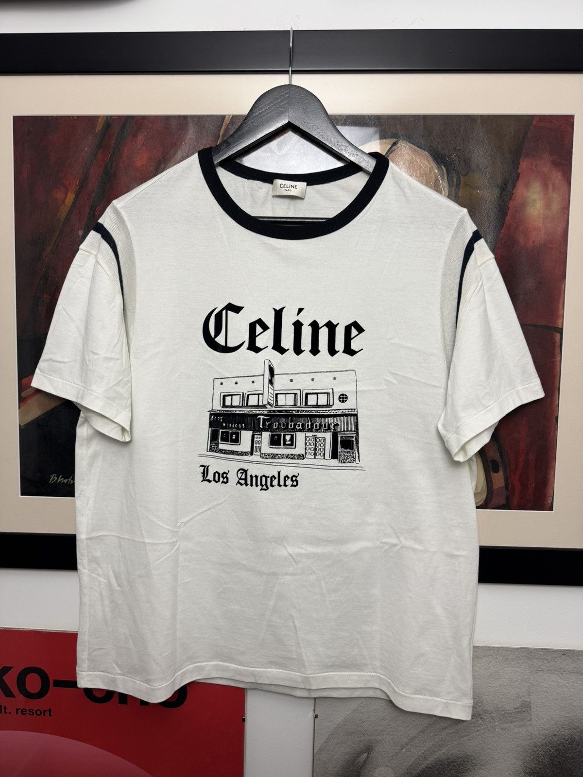 Celine Celine sailor t shirt in blue & white striped Hedi Slimane