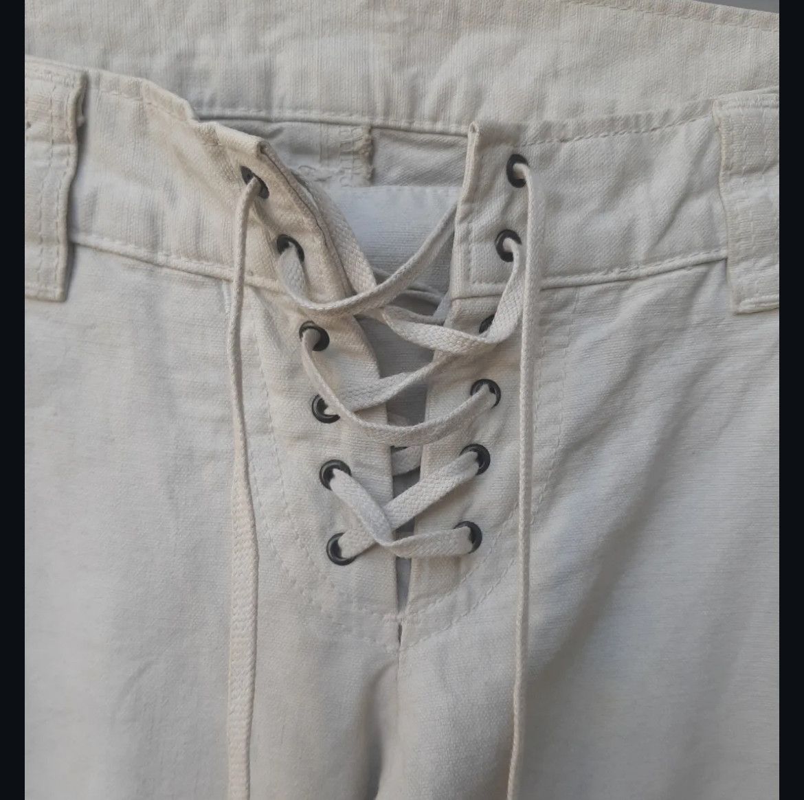 If Six Was Nine 2000s Marginal Glamour Bondage Lace up Pants y2k Lgb Size US 29 - 3 Thumbnail
